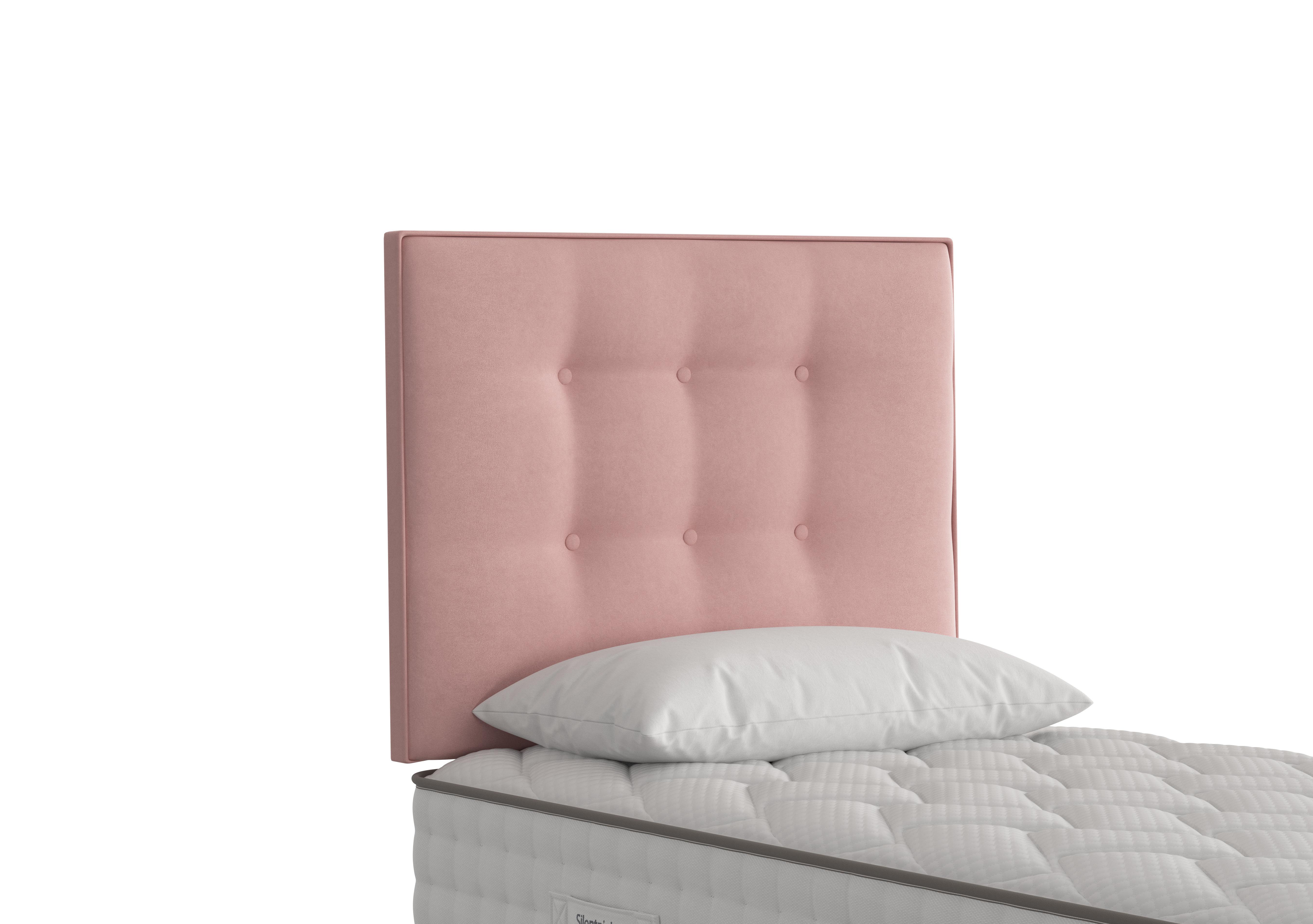 Coral Strutted Headboard in Luxury Dusty Pink on Furniture Village