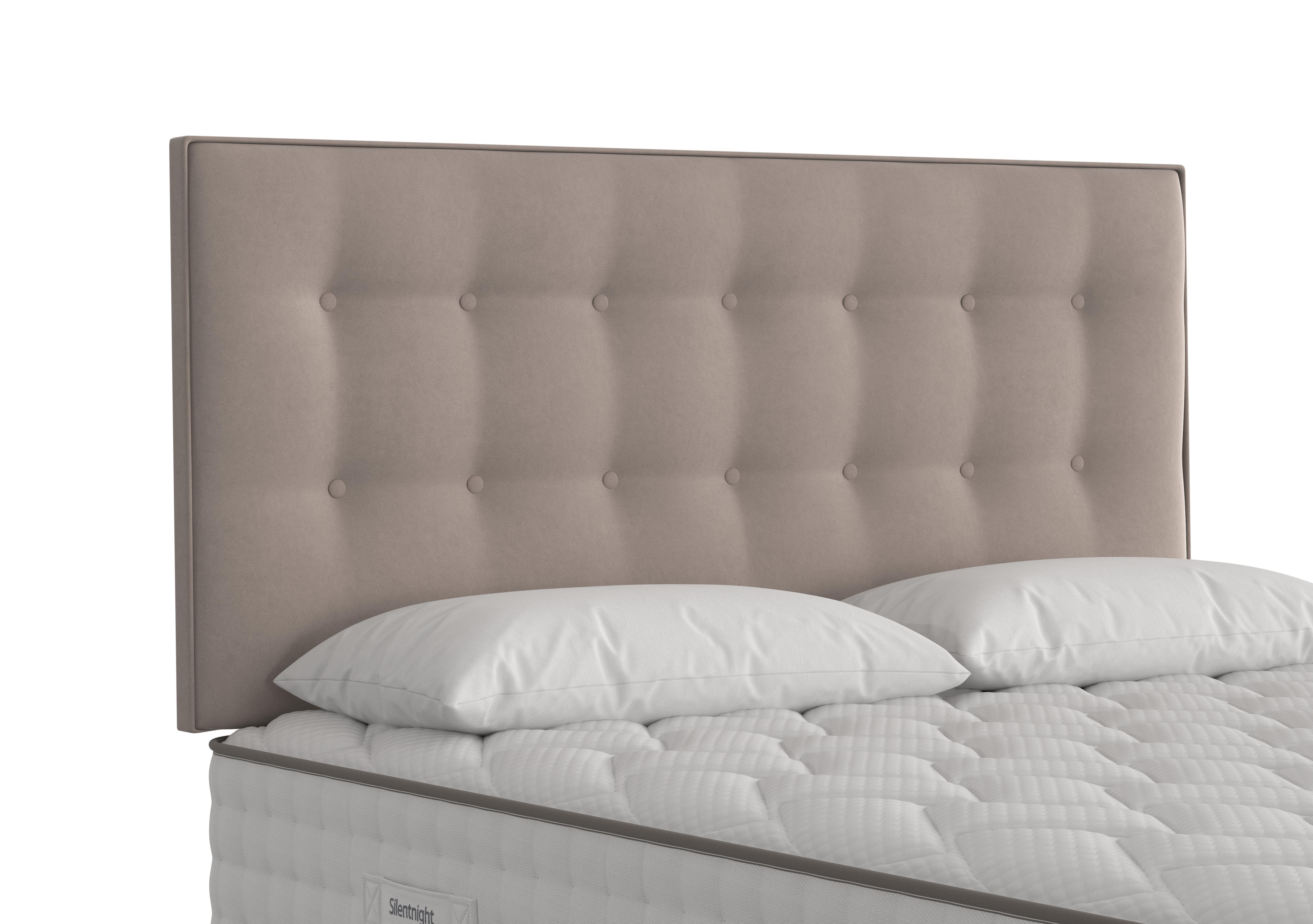 Coral Strutted Headboard in Luxury Mink on Furniture Village