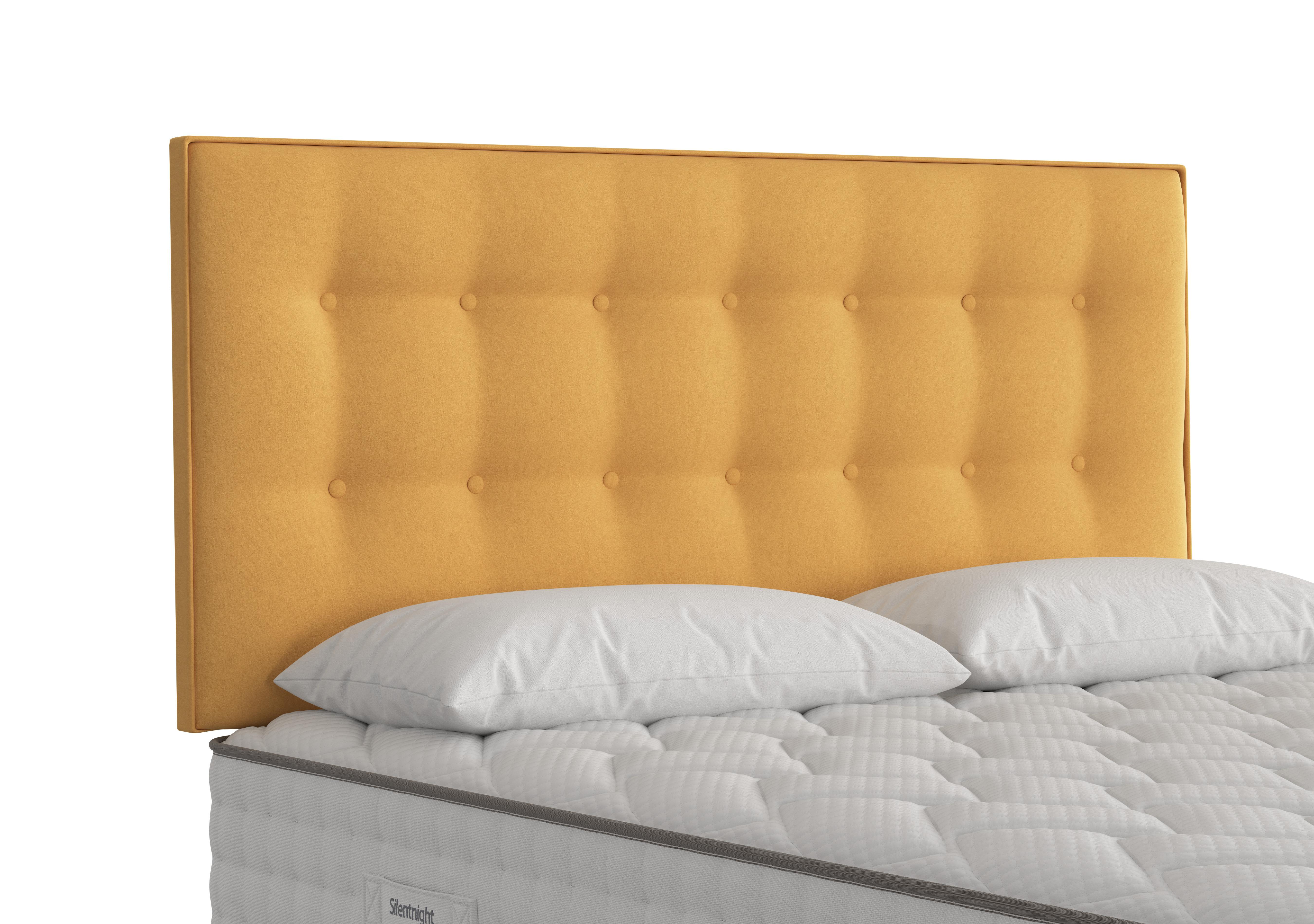 Coral Strutted Headboard in Luxury Ochre on Furniture Village