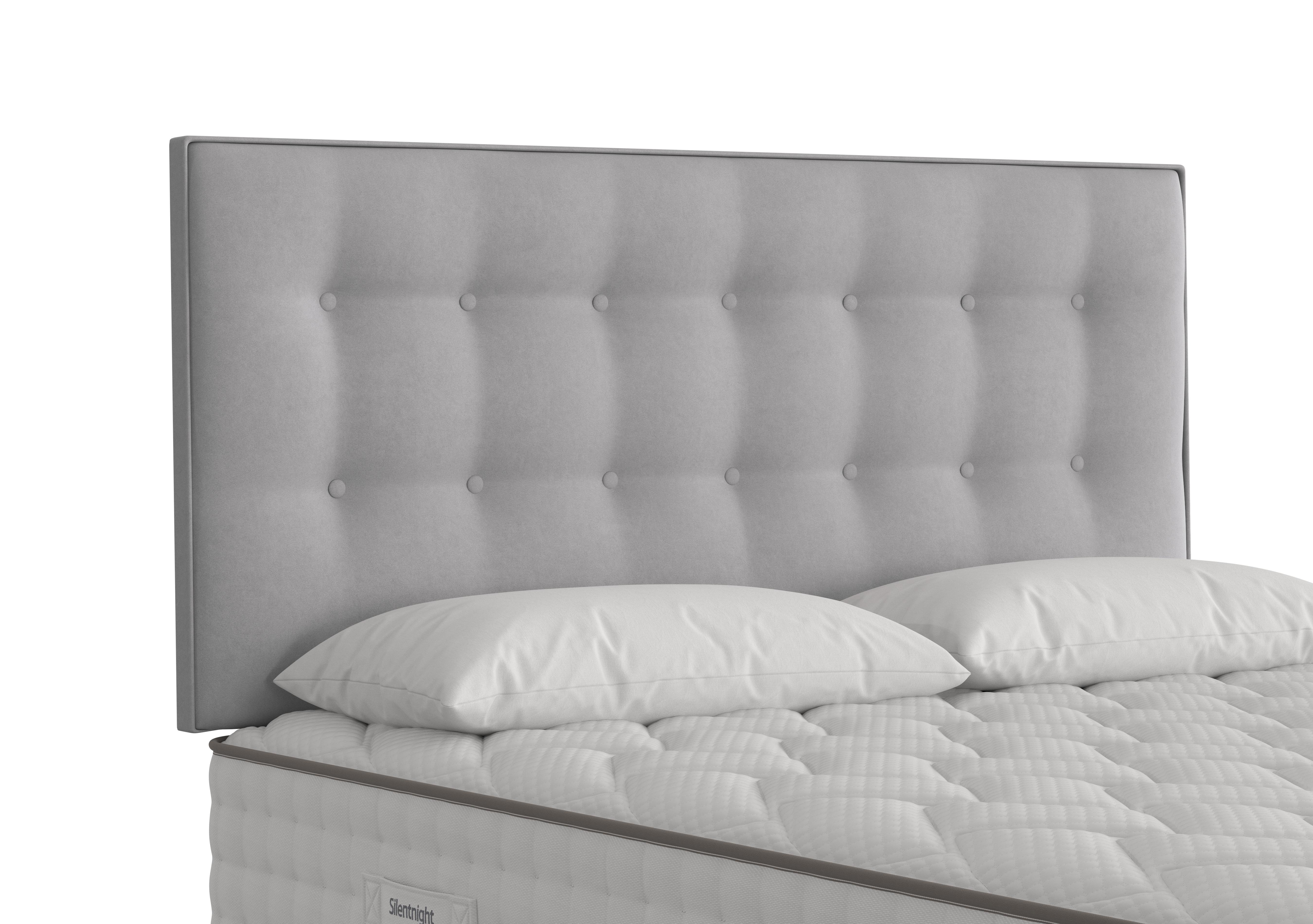 Coral Strutted Headboard in Luxury Silver on Furniture Village