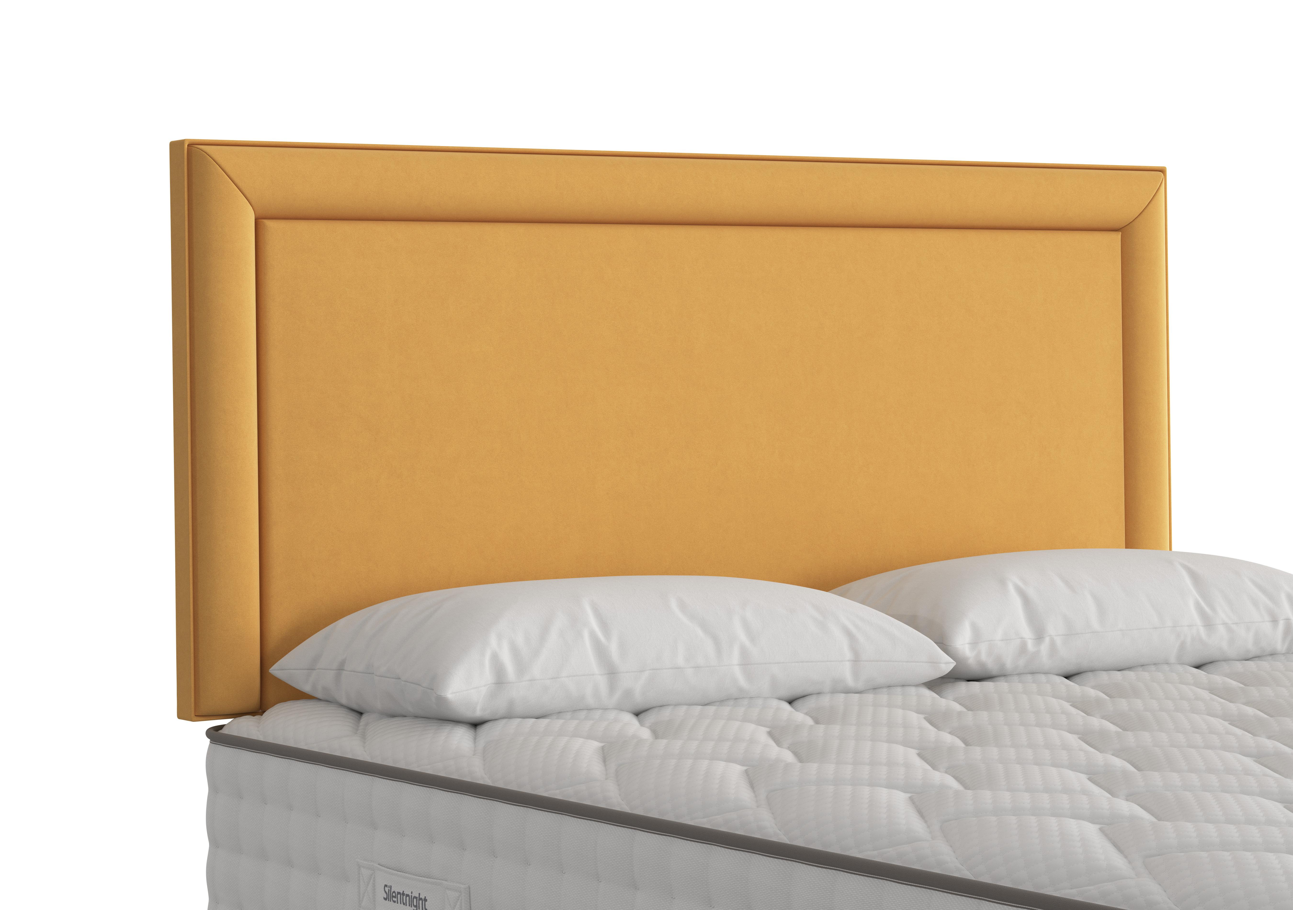 Fauna Strutted Headboard in Luxury Ochre on Furniture Village