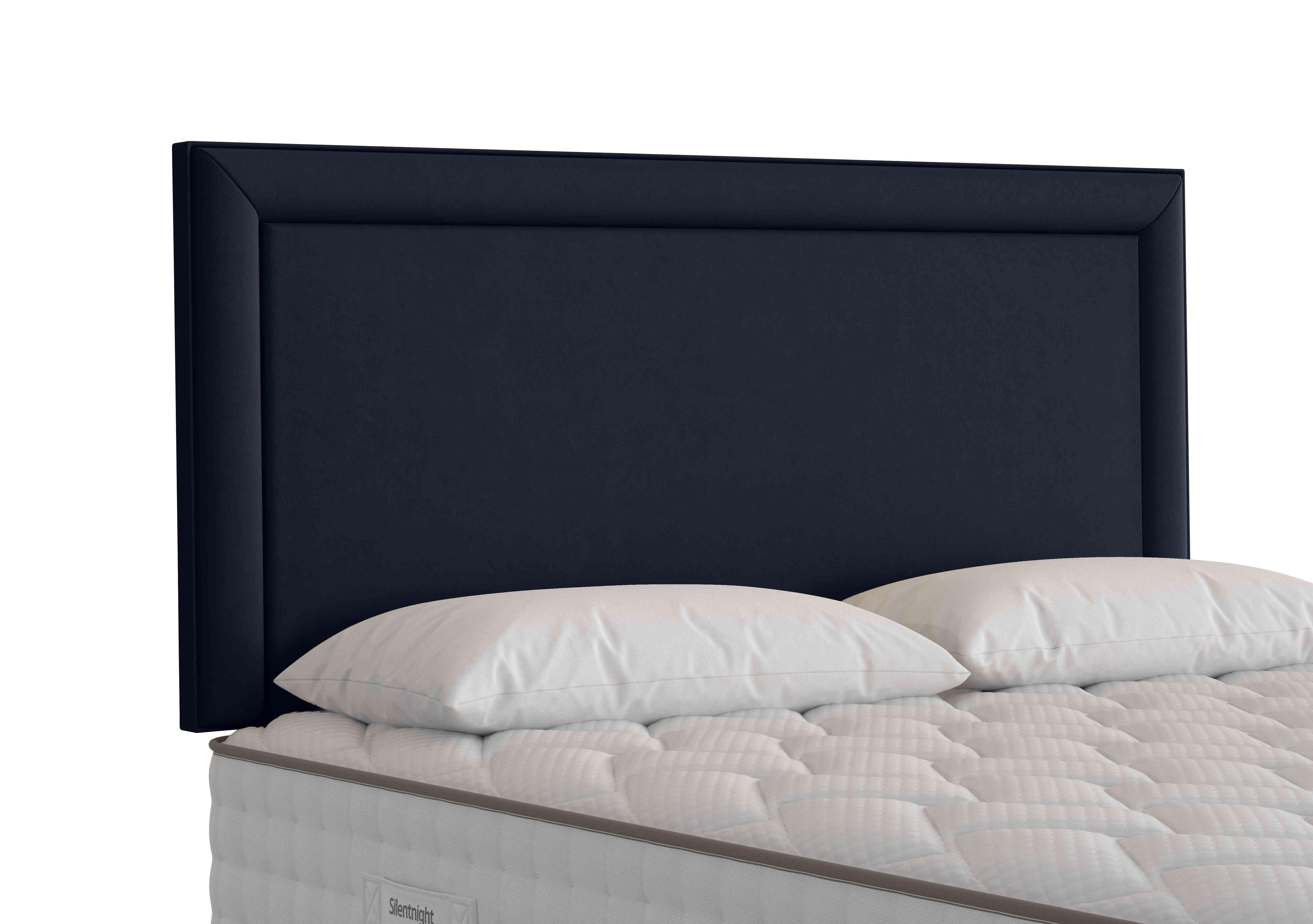 Fauna Strutted Headboard in Smooth Velvet Maritime on Furniture Village