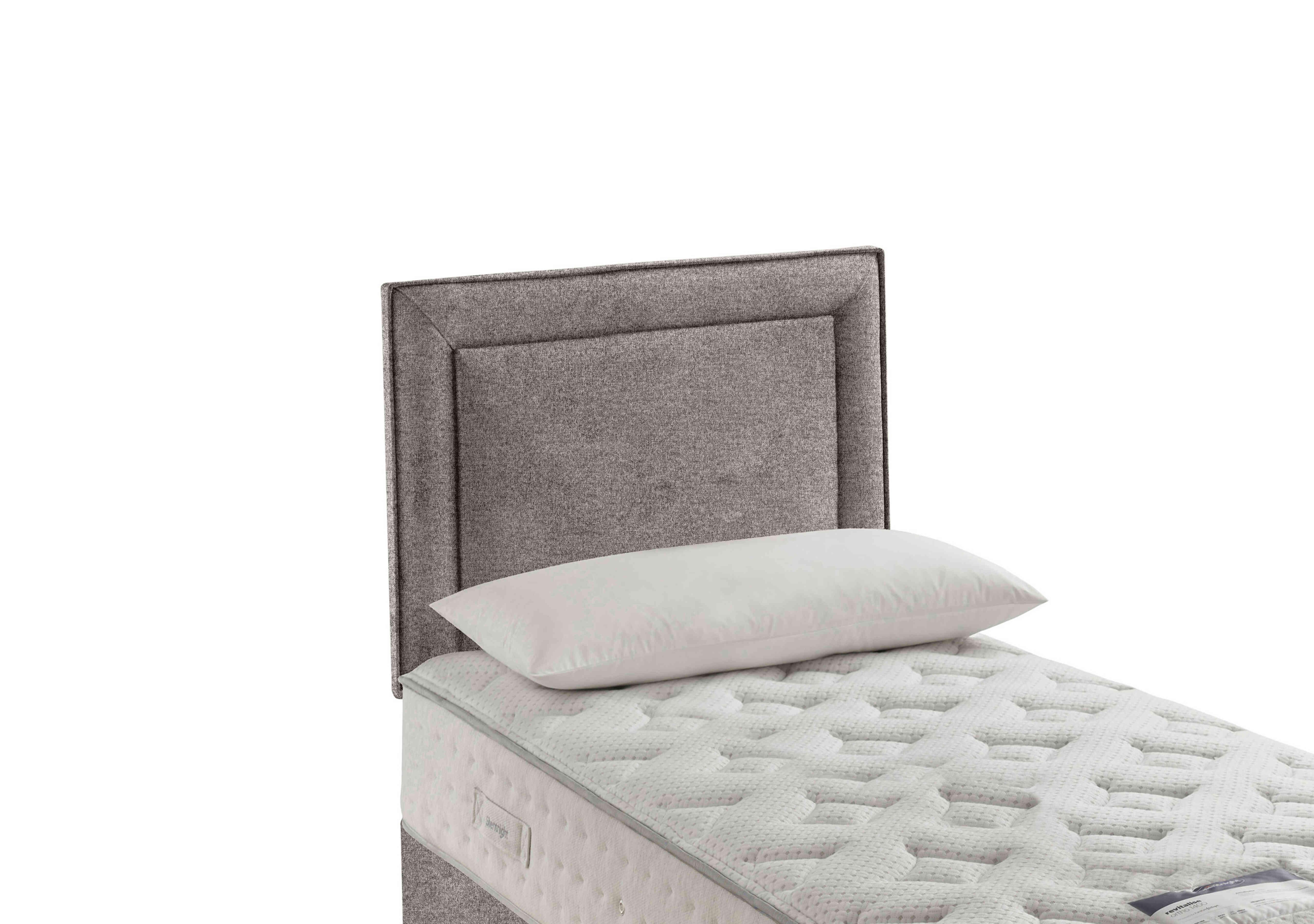 Fauna Strutted Headboard in Tweed Woven Pebble on Furniture Village