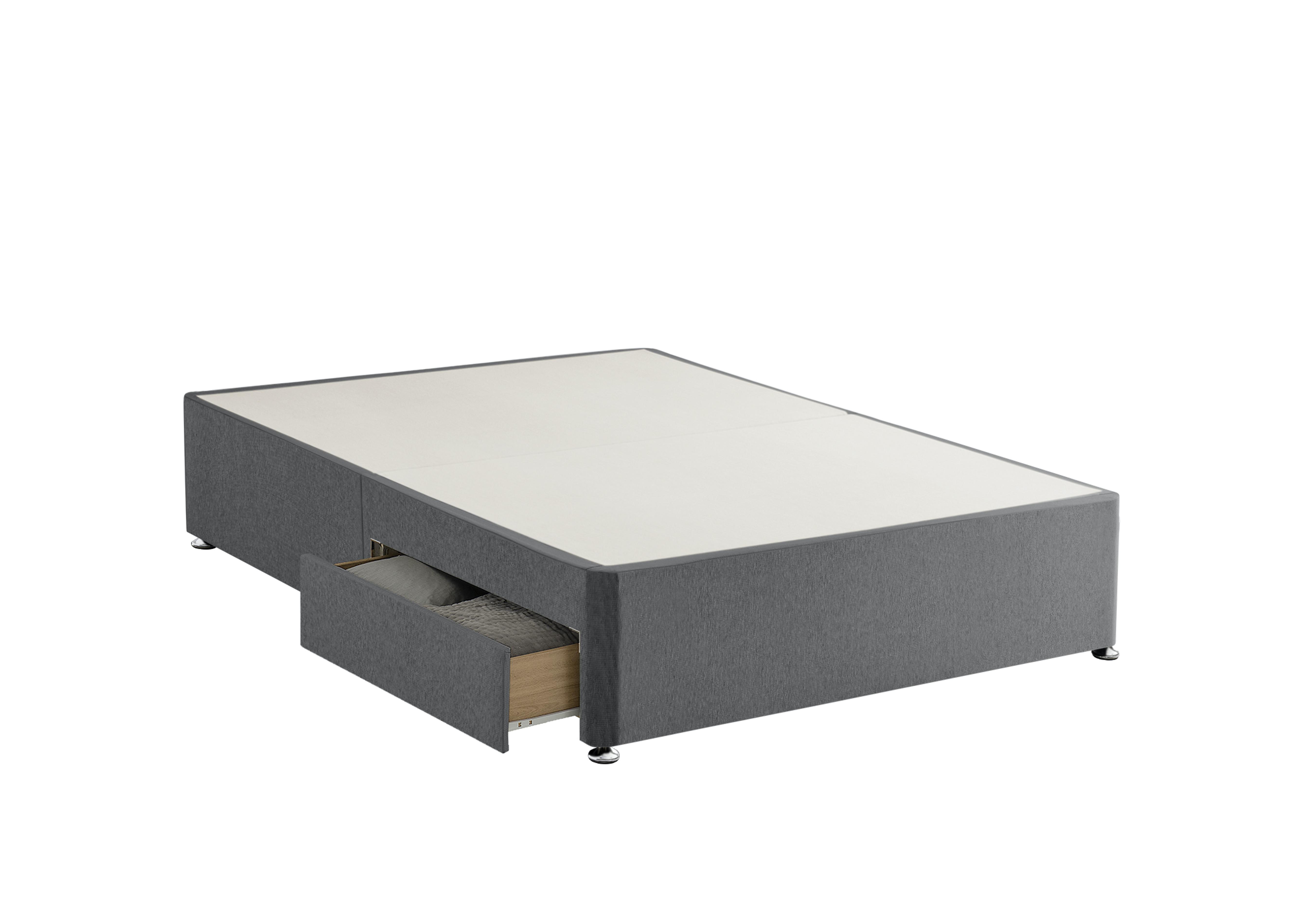 Divan Base in Luxury Sterling Silver on Furniture Village