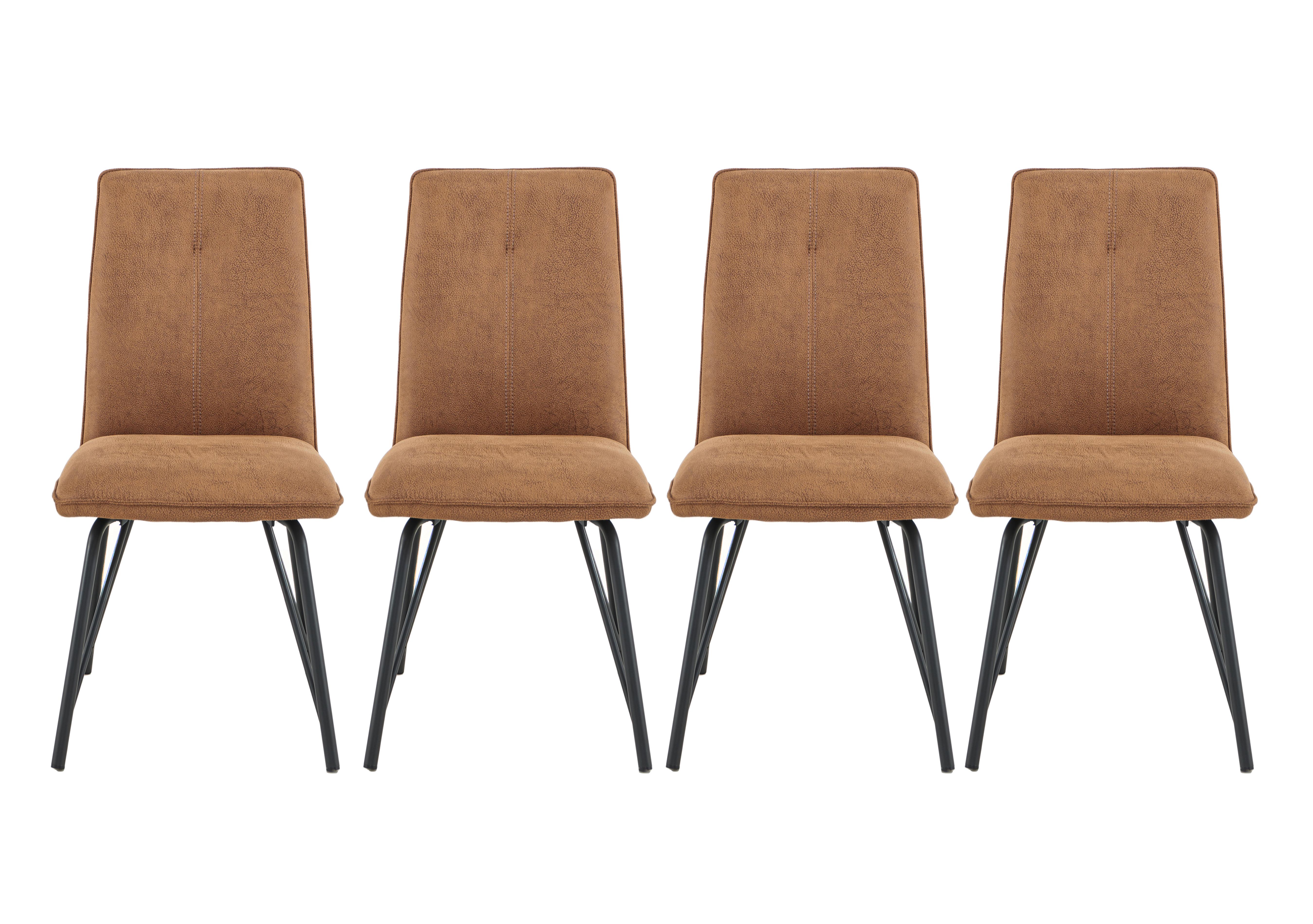 Austin Set of 4 Dining Chairs in Cognac on Furniture Village