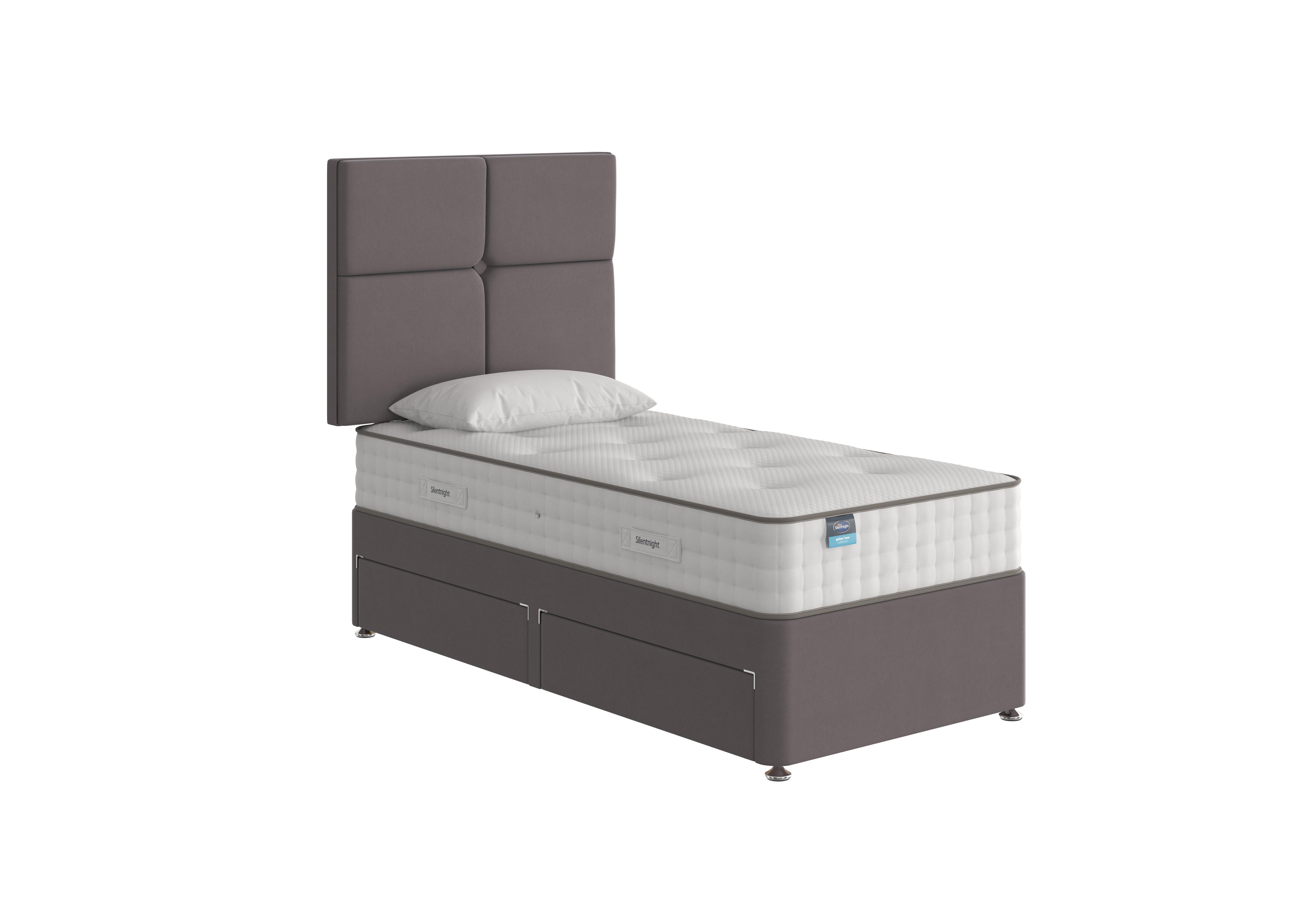 Geltex Luxe 1000 Divan Set in Luxury Charcoal on Furniture Village