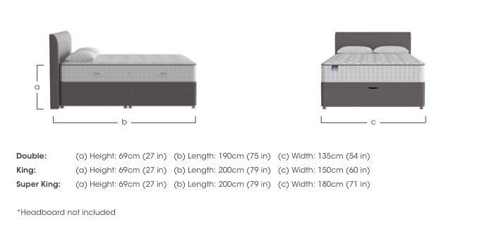 Geltex Luxe 2000 Half Ottoman Divan Set in  on Furniture Village