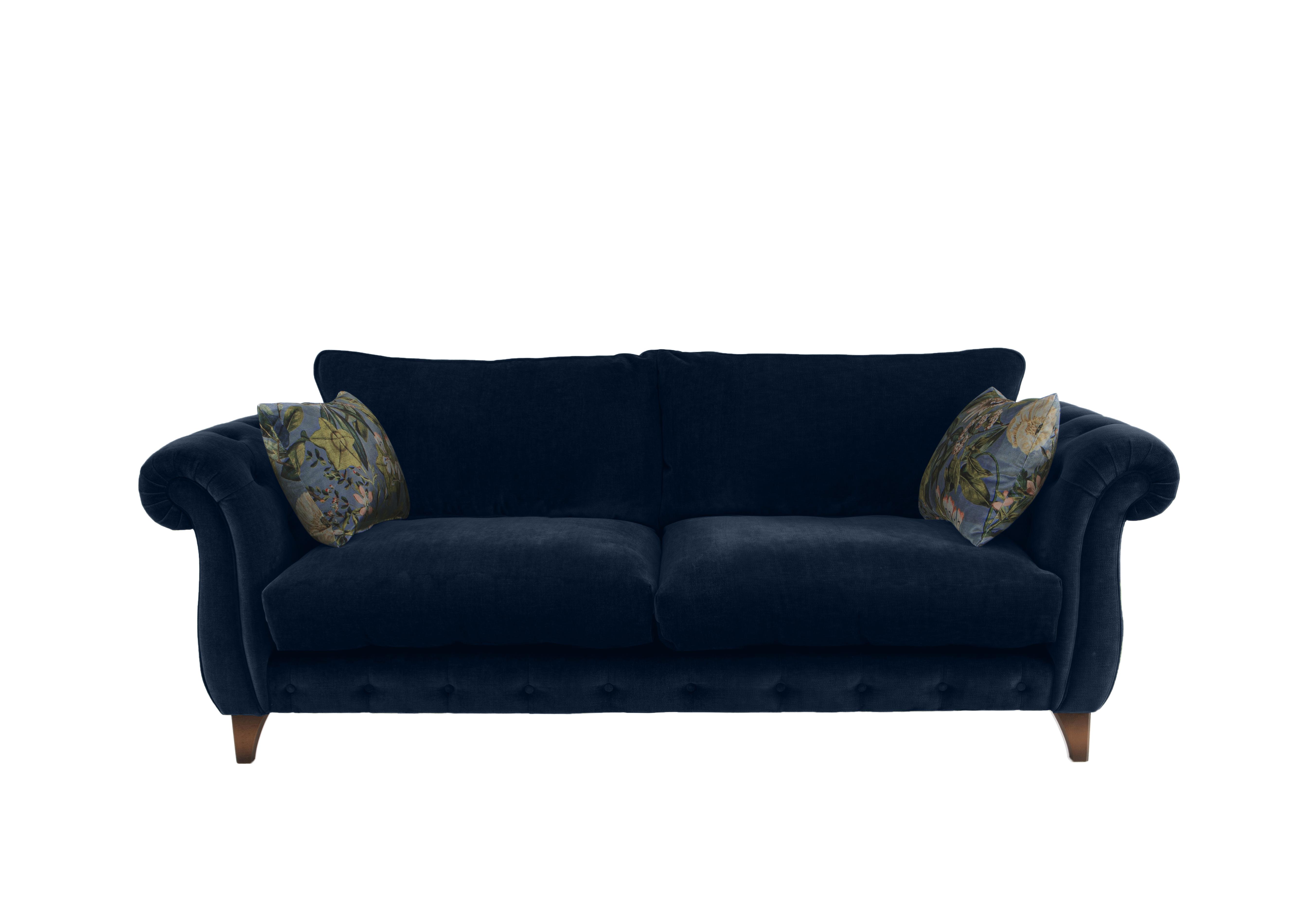 Boutique Palace Fabric 2 Seater Classic Back Sofa in Oasis Navy on Furniture Village