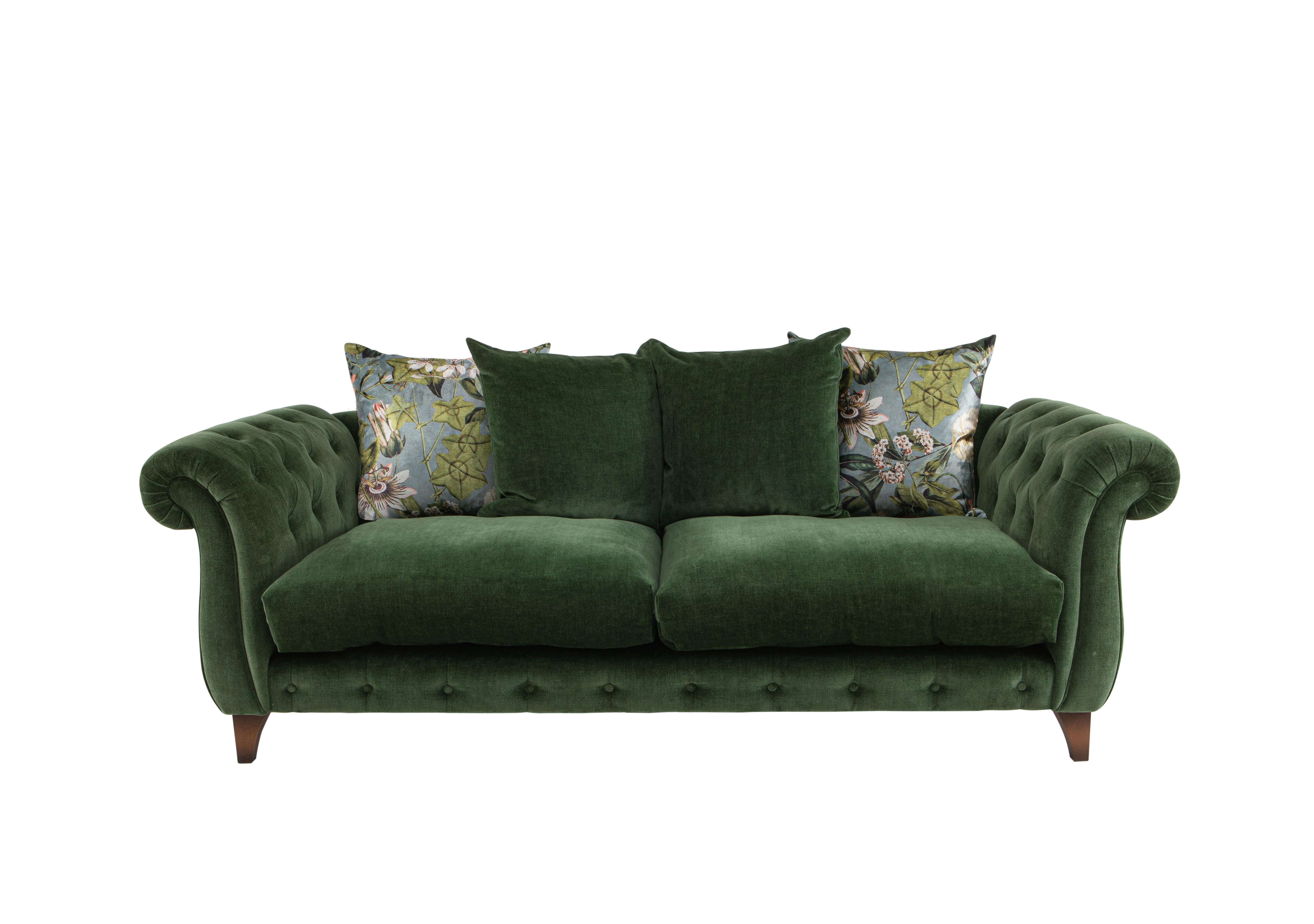 Boutique Palace Fabric 2 Seater Scatter Back Sofa in Oasis Parrot on Furniture Village