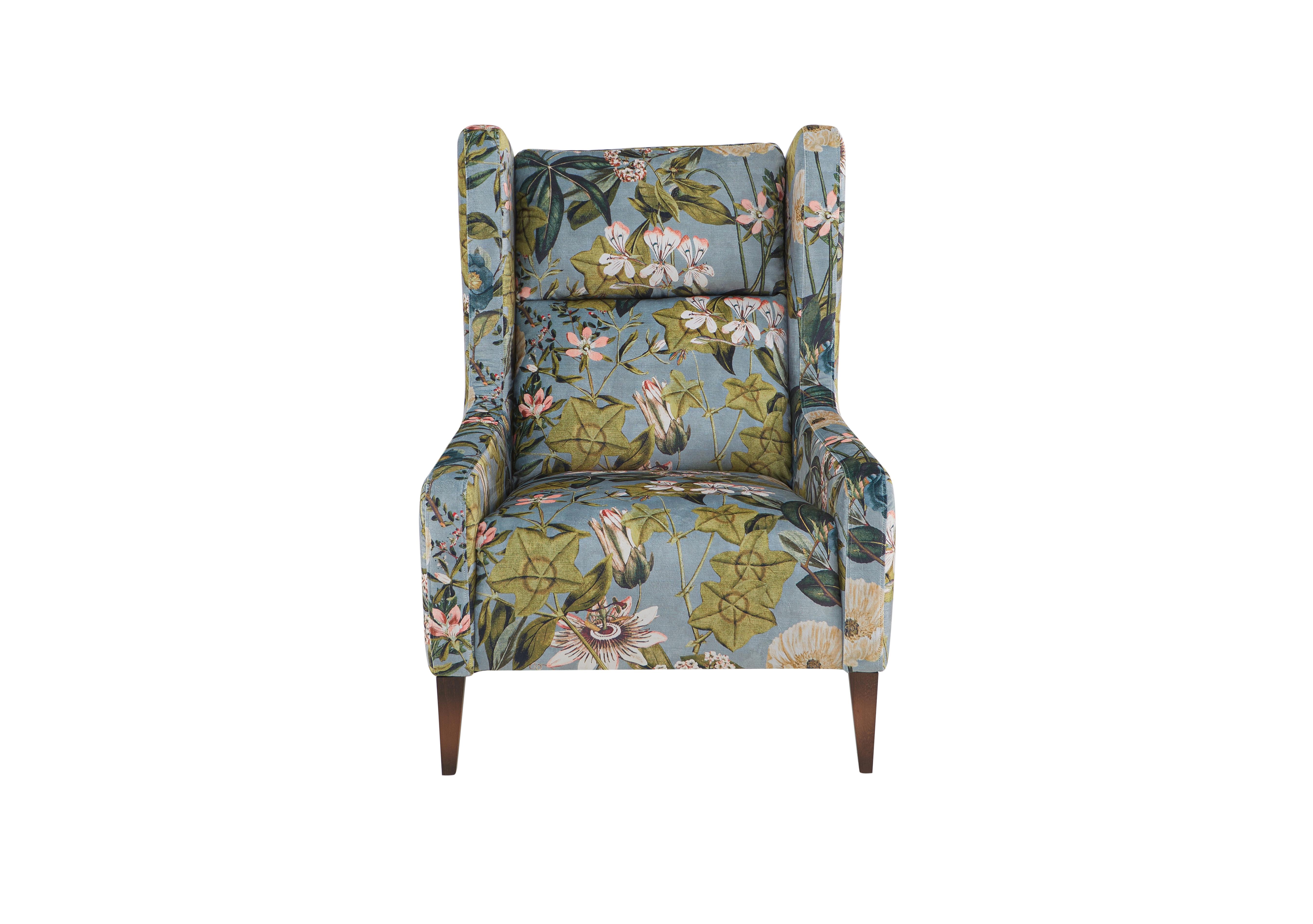 Boutique Palace Fabric Accent Chair in Passiflora Mineral on Furniture Village
