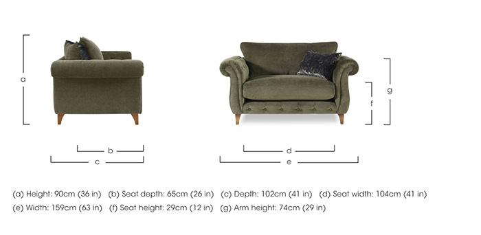 Boutique Palace Fabric Classic Back Snuggler in  on Furniture Village