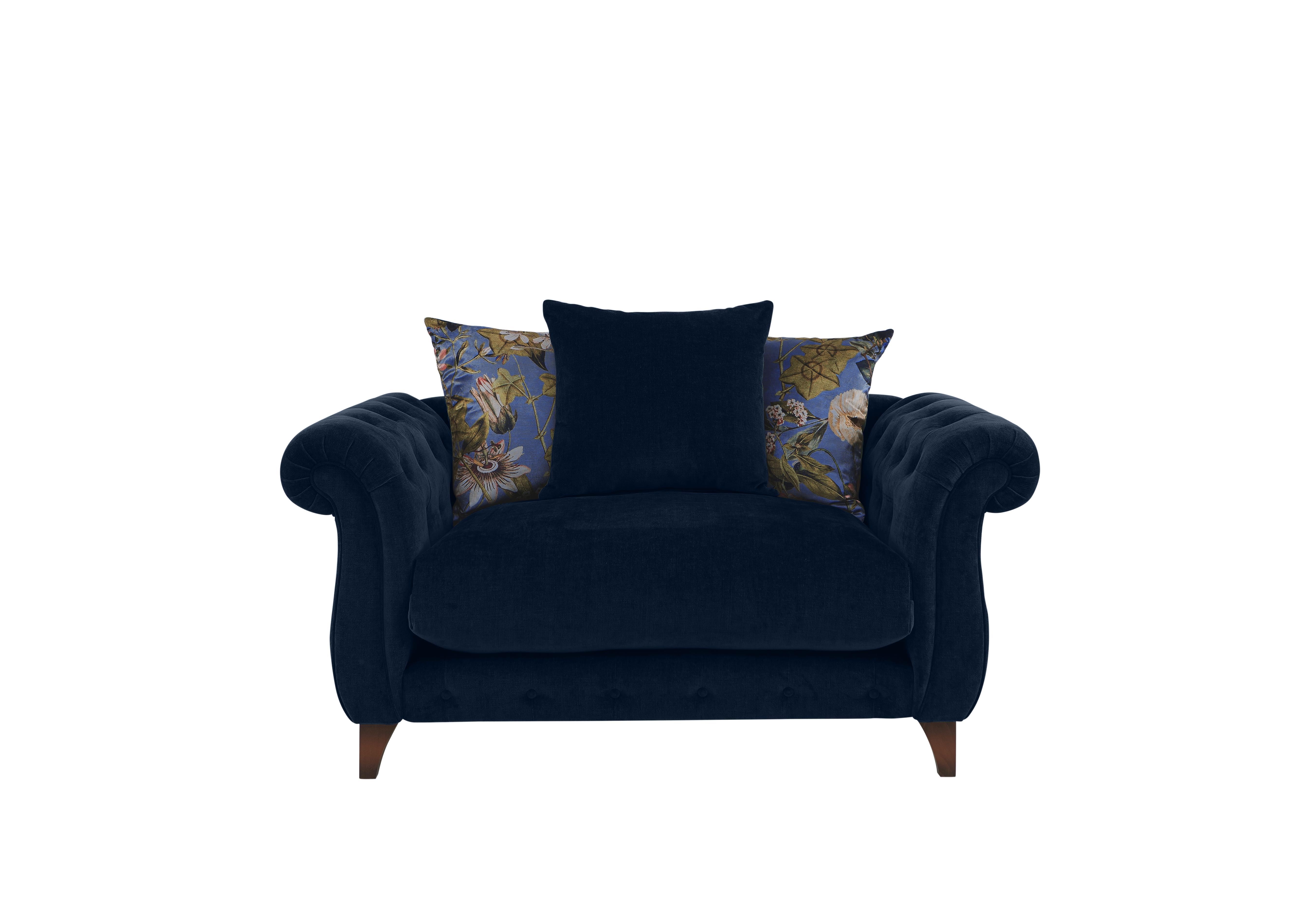 Boutique Palace Fabric Scatter Back Snuggler in Oasis Navy on Furniture Village