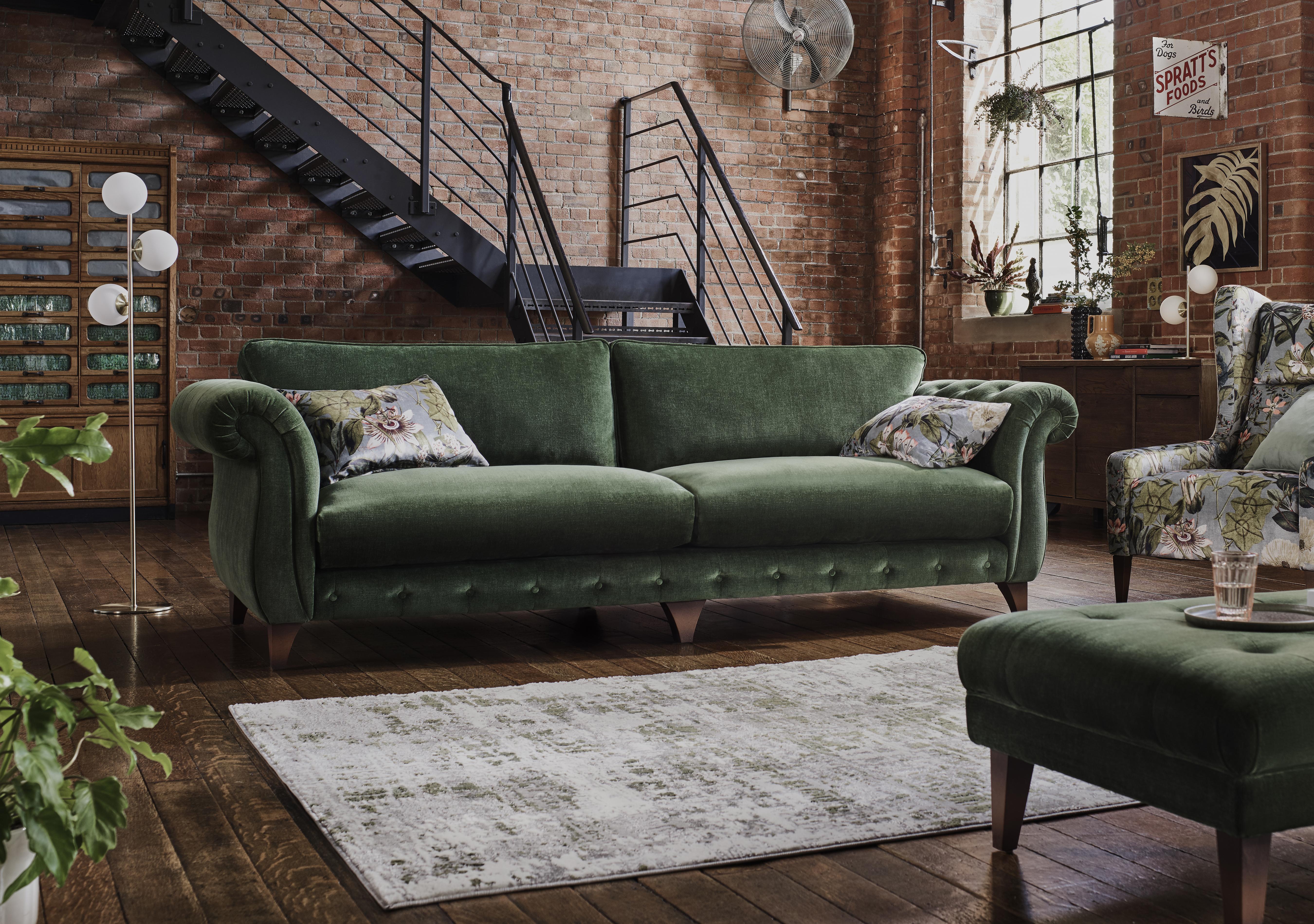 Boutique Palace Fabric Grande Classic Back Sofa in  on Furniture Village