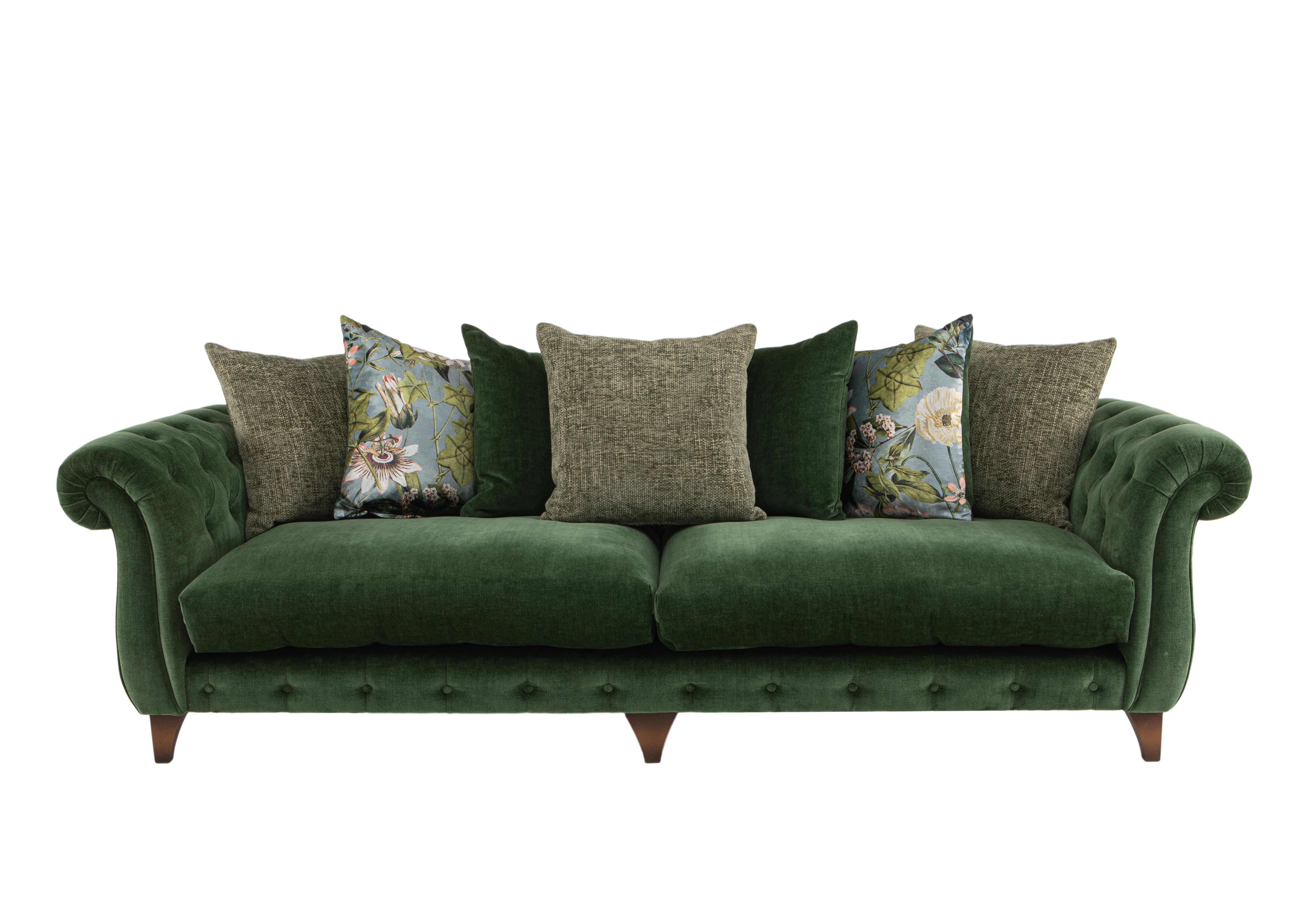 Boutique Palace Fabric Grande Scatter Back Sofa in Oasis Parrot on Furniture Village