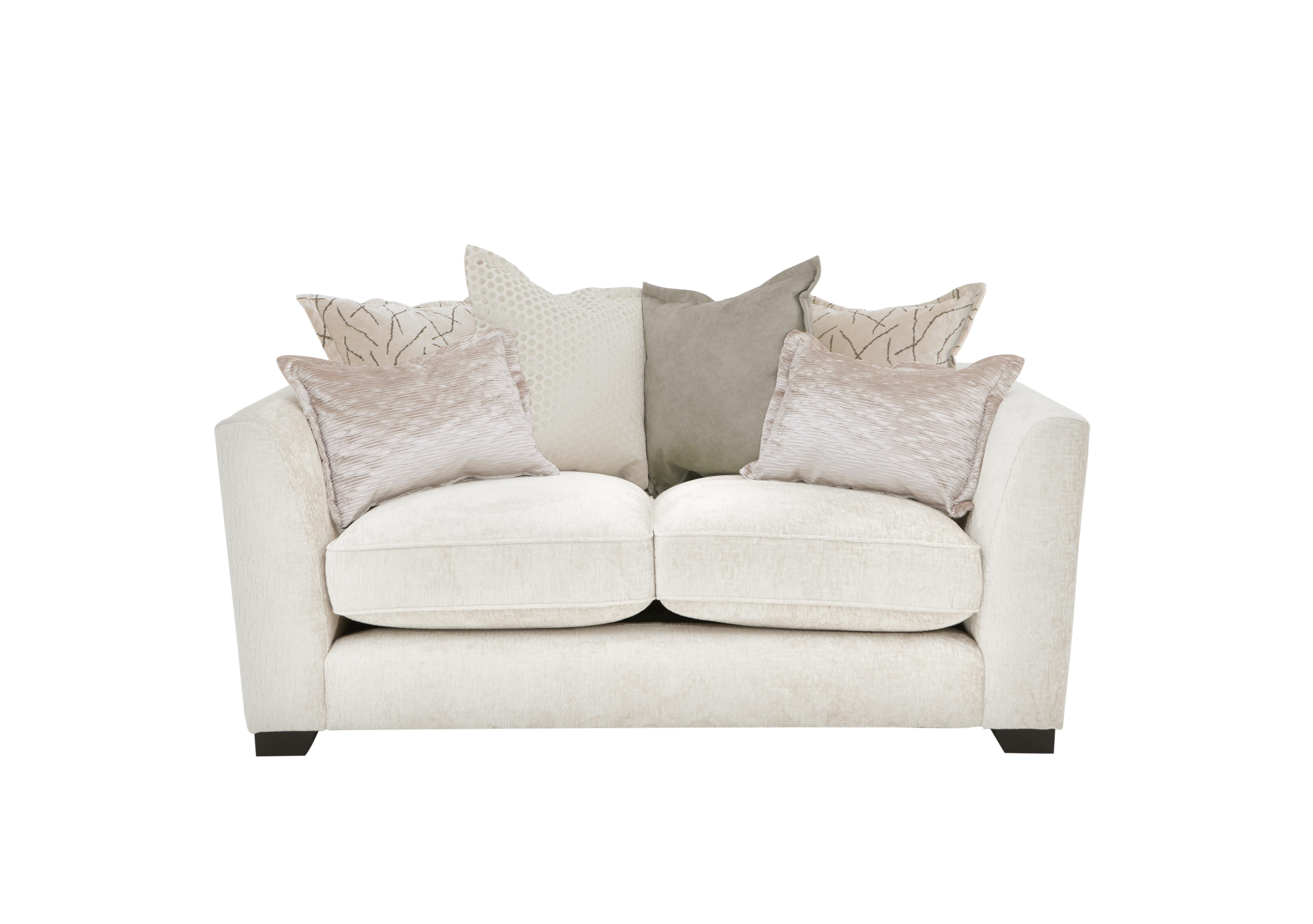 Boutique Lavish Fabric 2 Seater Scatter Back Sofa in Alexandra Ecru on Furniture Village