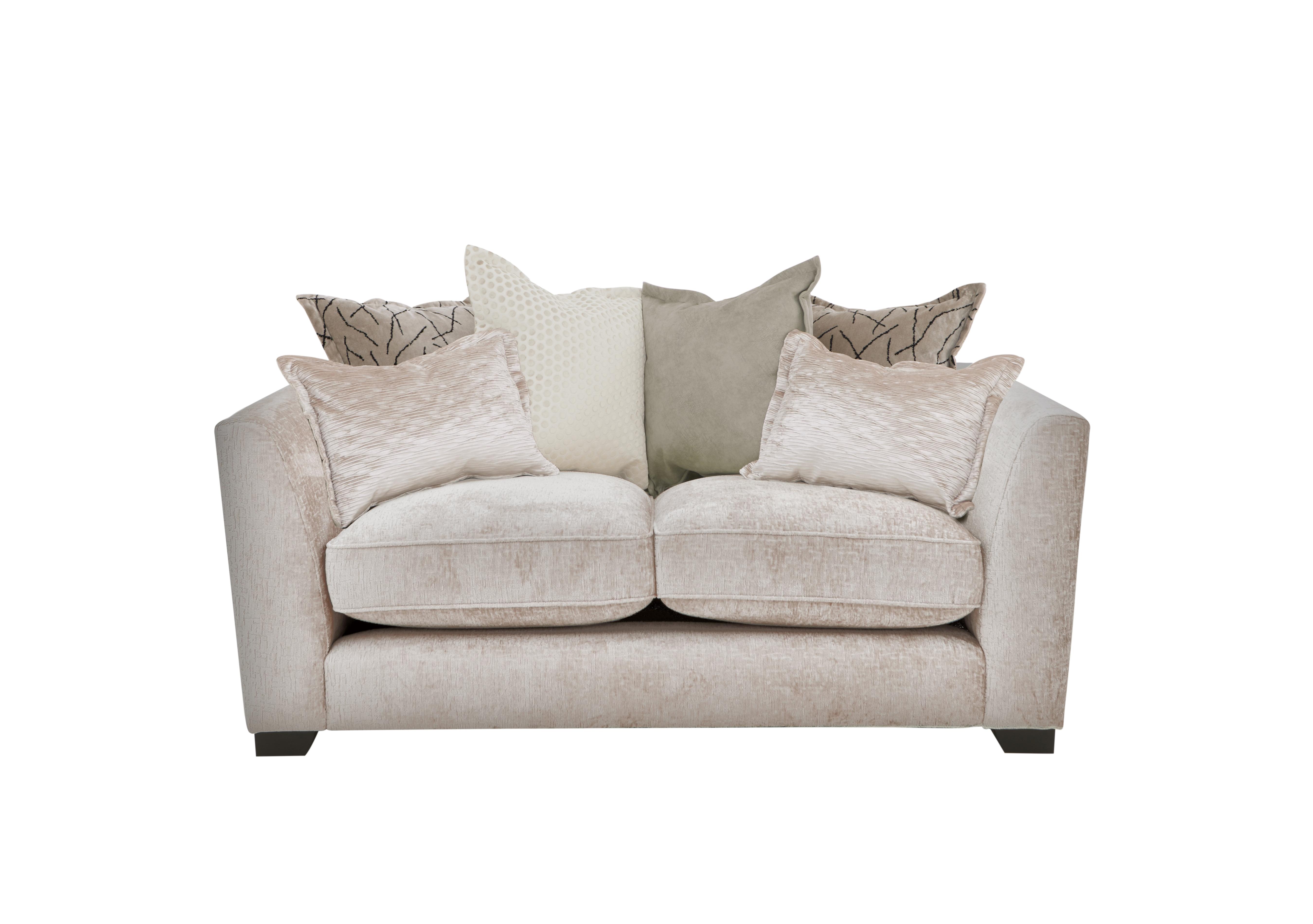 Boutique Lavish Fabric 2 Seater Scatter Back Sofa in Alexandra Natural on Furniture Village
