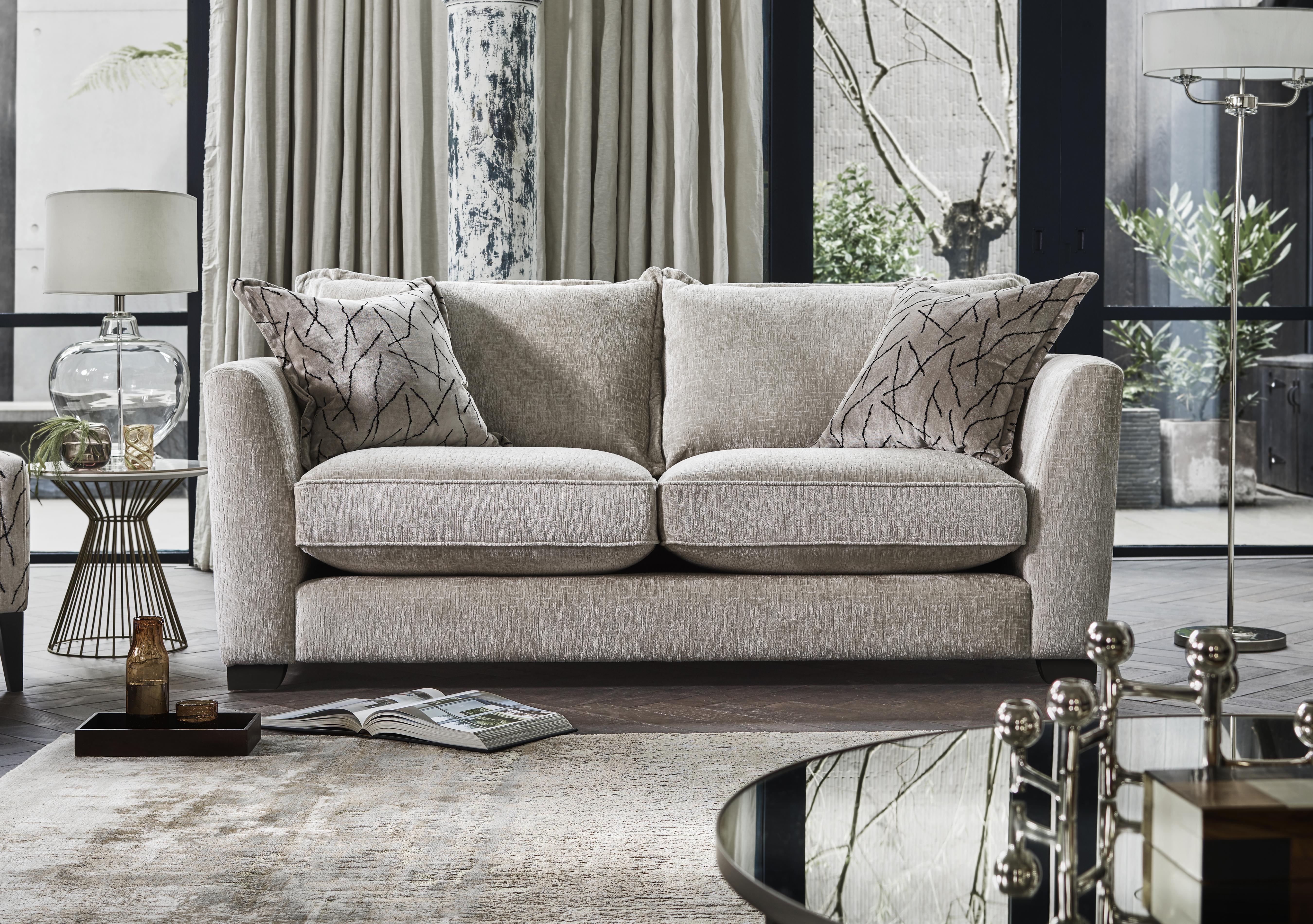 Boutique Lavish Fabric 2 Seater Classic Back Sofa in  on Furniture Village