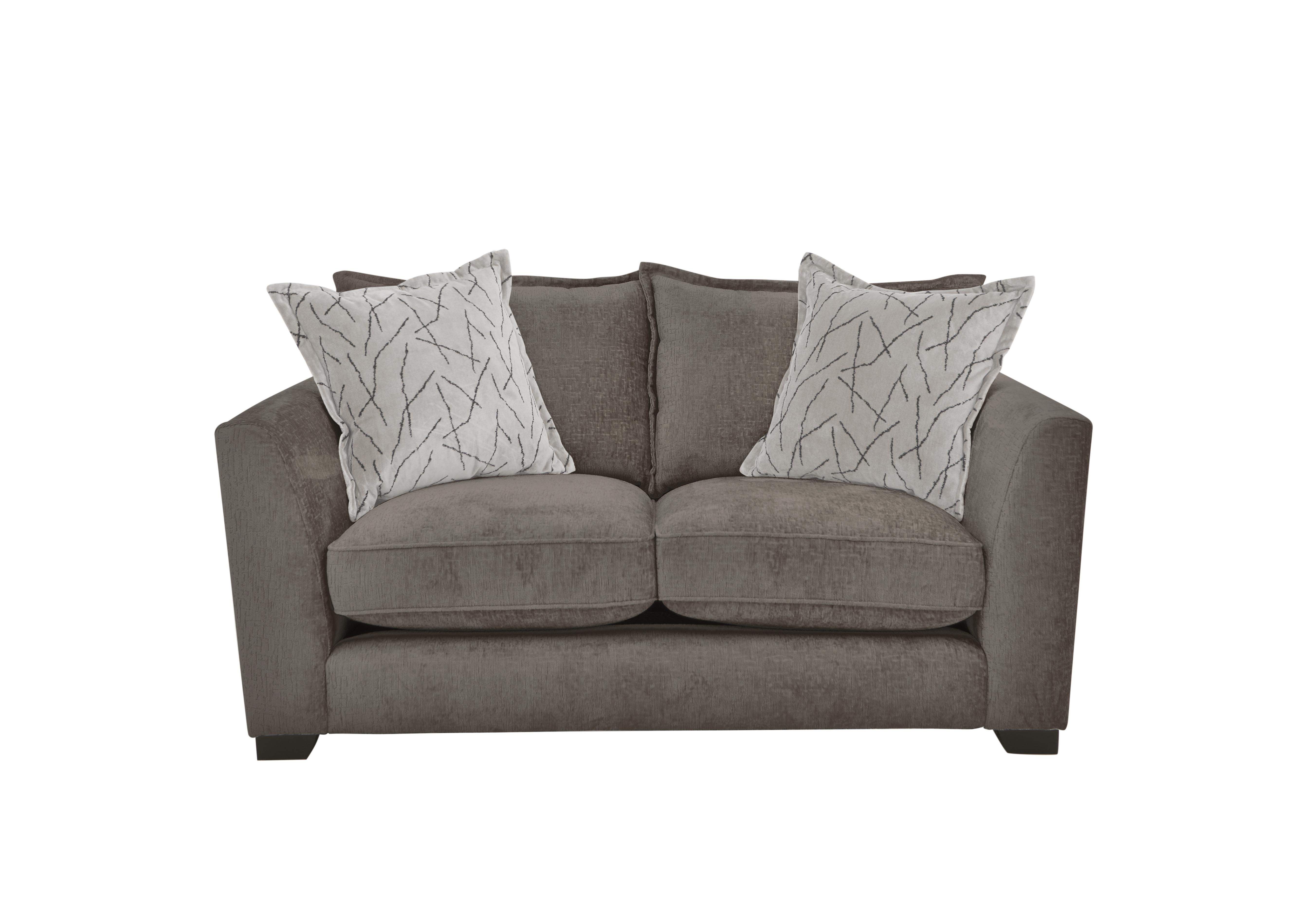 Boutique Lavish Fabric 2 Seater Classic Back Sofa in Alexandra Grey on Furniture Village