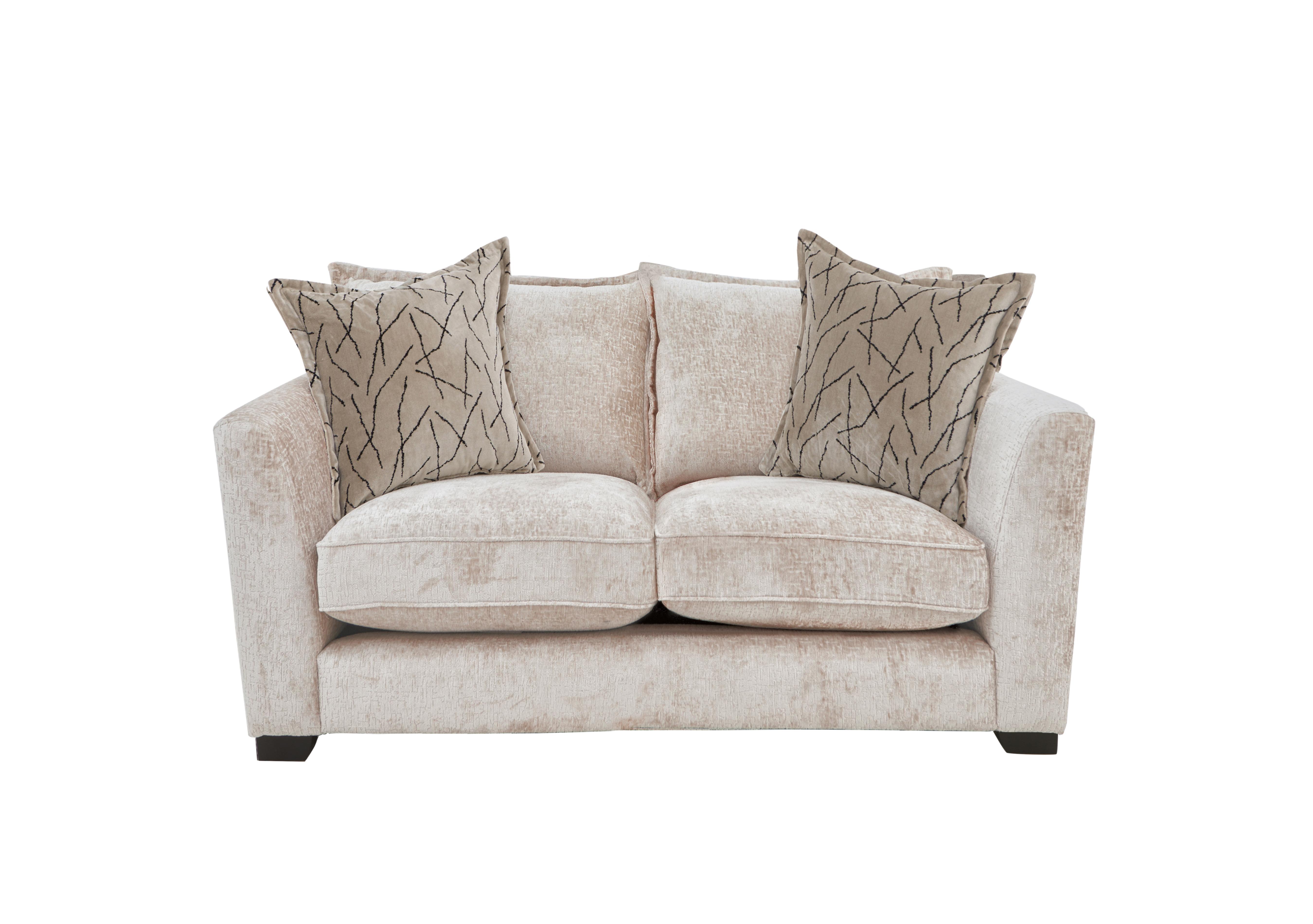 Boutique Lavish Fabric 2 Seater Classic Back Sofa in Alexandra Natural on Furniture Village