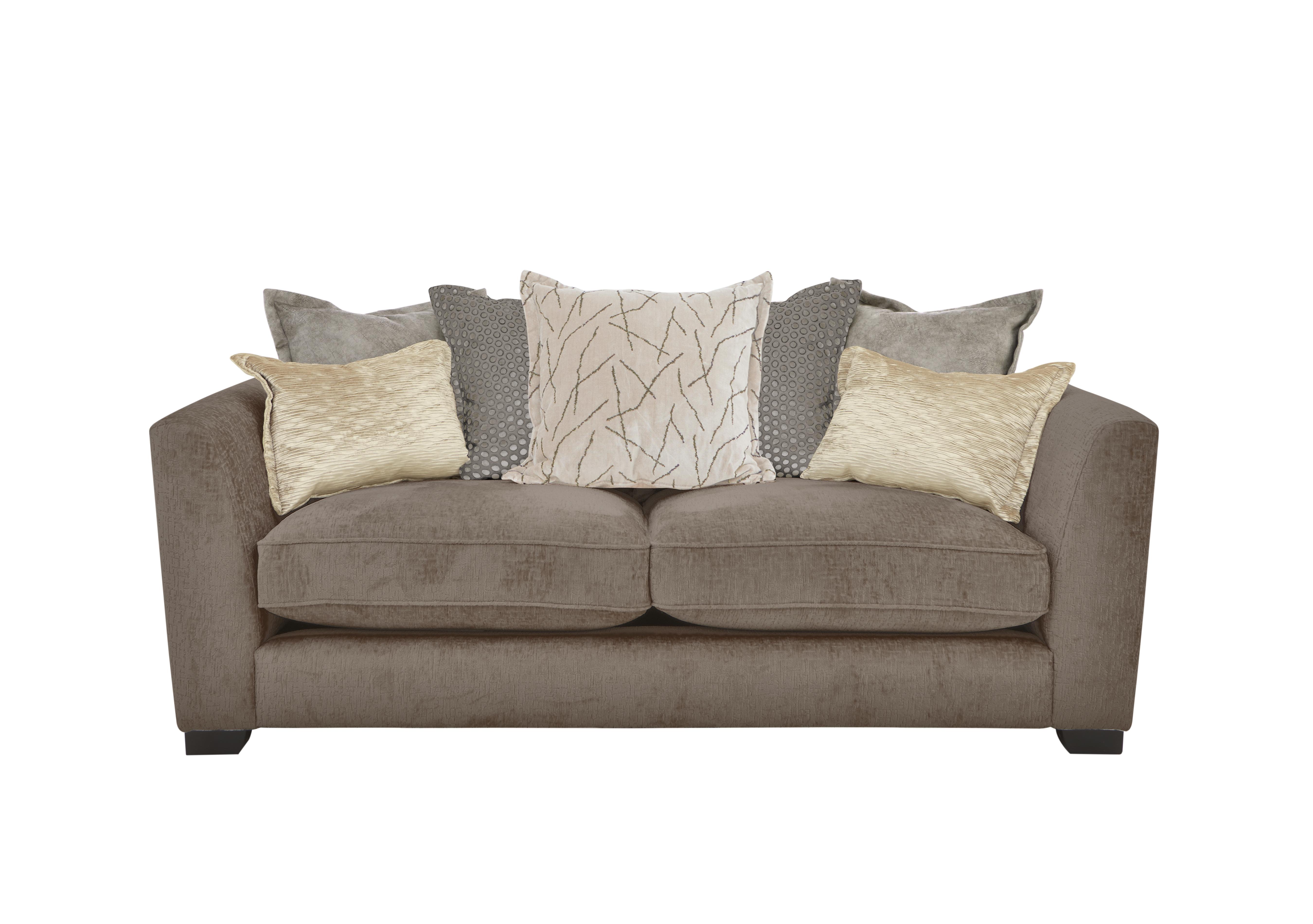 Boutique Lavish Fabric 3 Seater Scatter Back Sofa in Alexandra Coco on Furniture Village