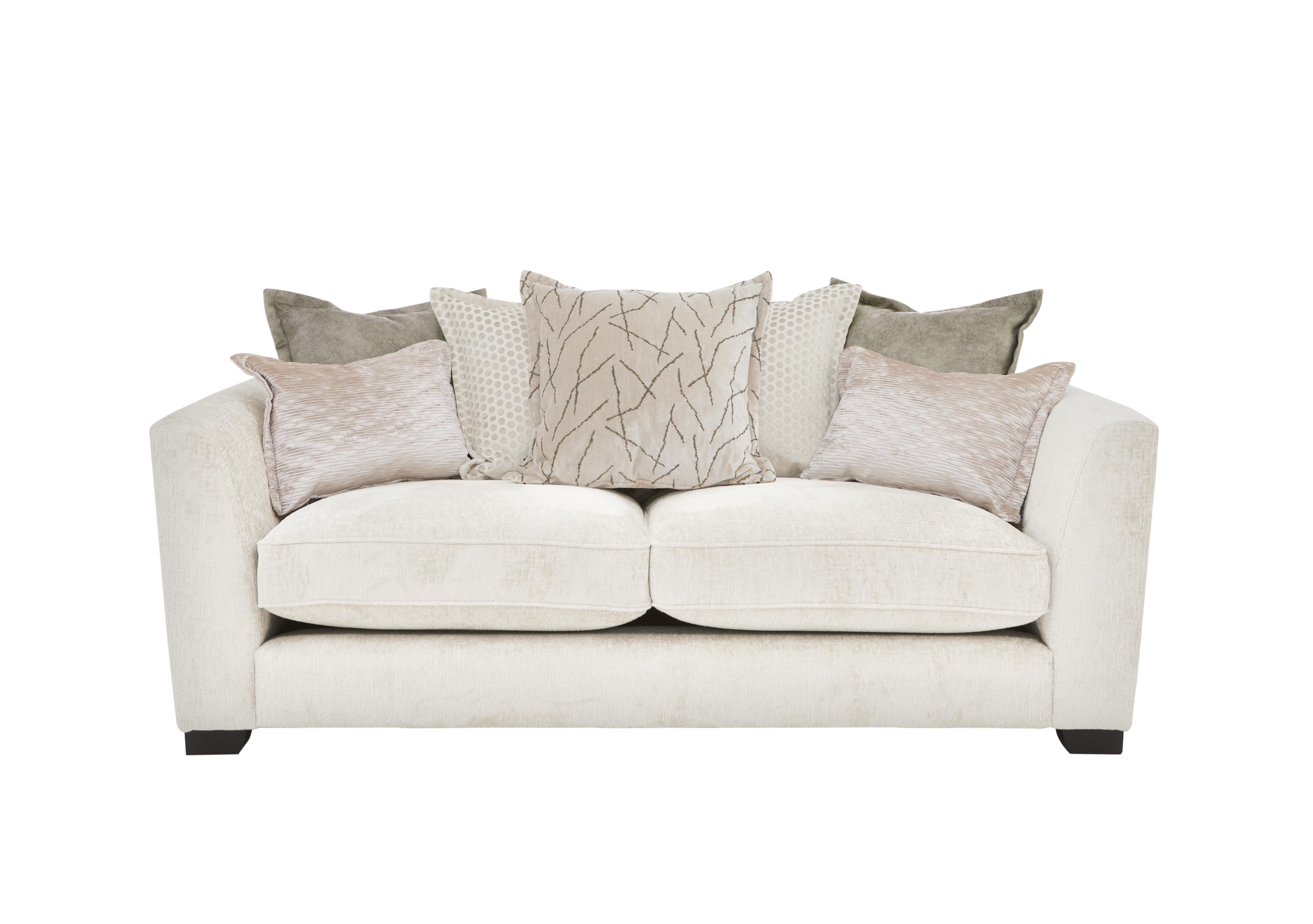 Boutique Lavish Fabric 3 Seater Scatter Back Sofa in Alexandra Ecru on Furniture Village