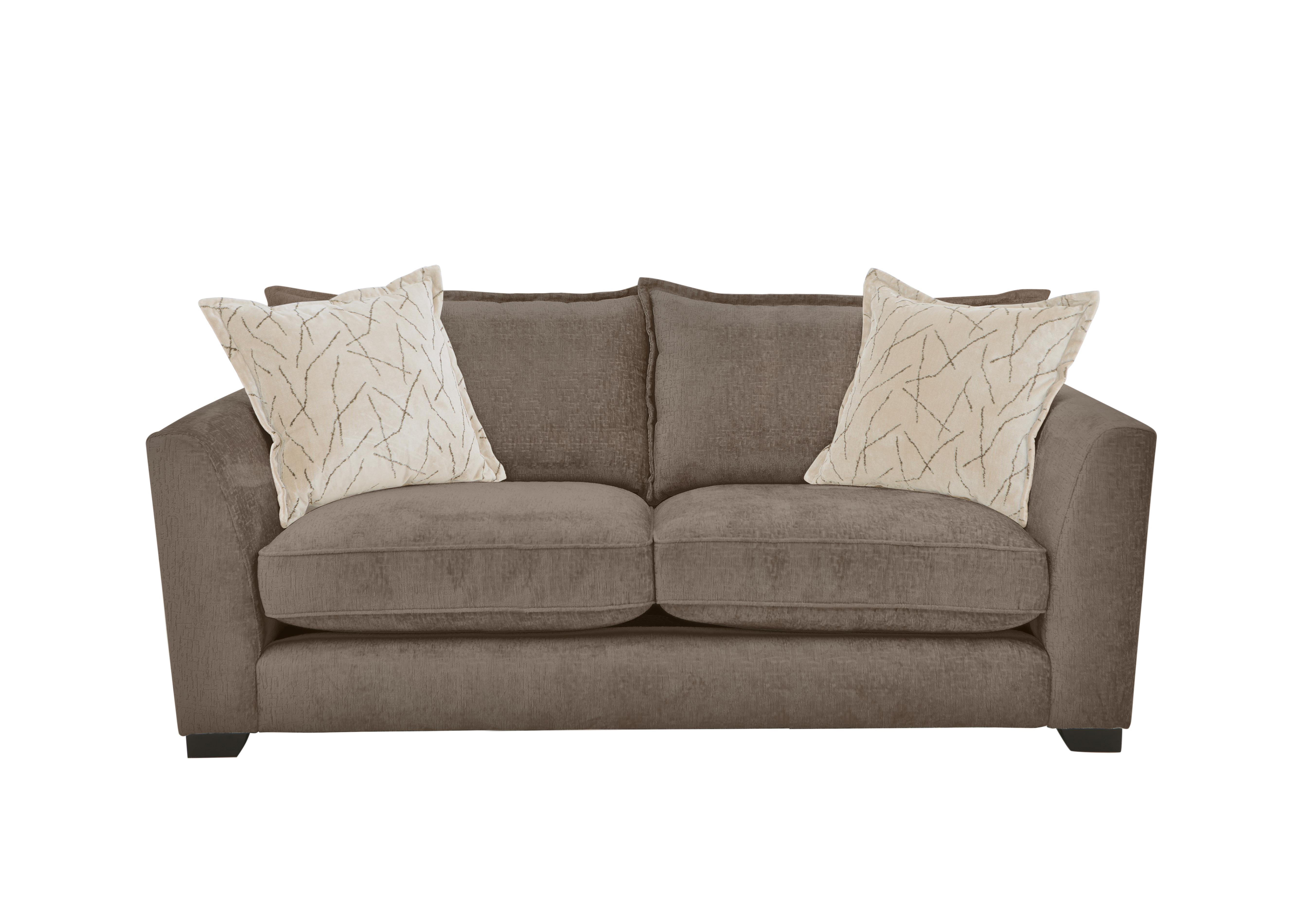 Boutique Lavish Fabric 3 Seater Classic Back Sofa in Alexandra Coco on Furniture Village