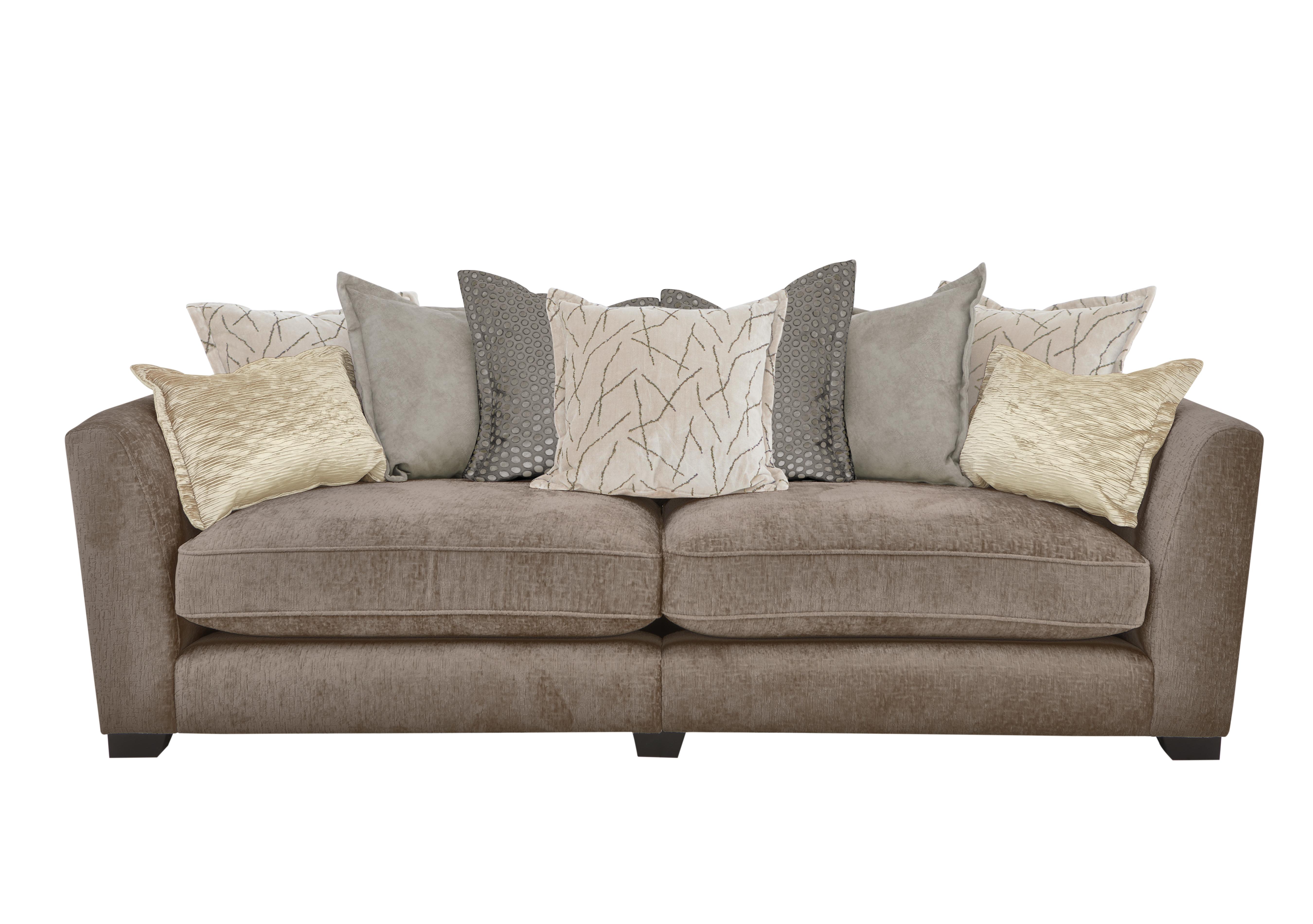 Boutique Lavish Fabric 4 Seater Split Scatter Back Sofa in Alexandra Coco on Furniture Village