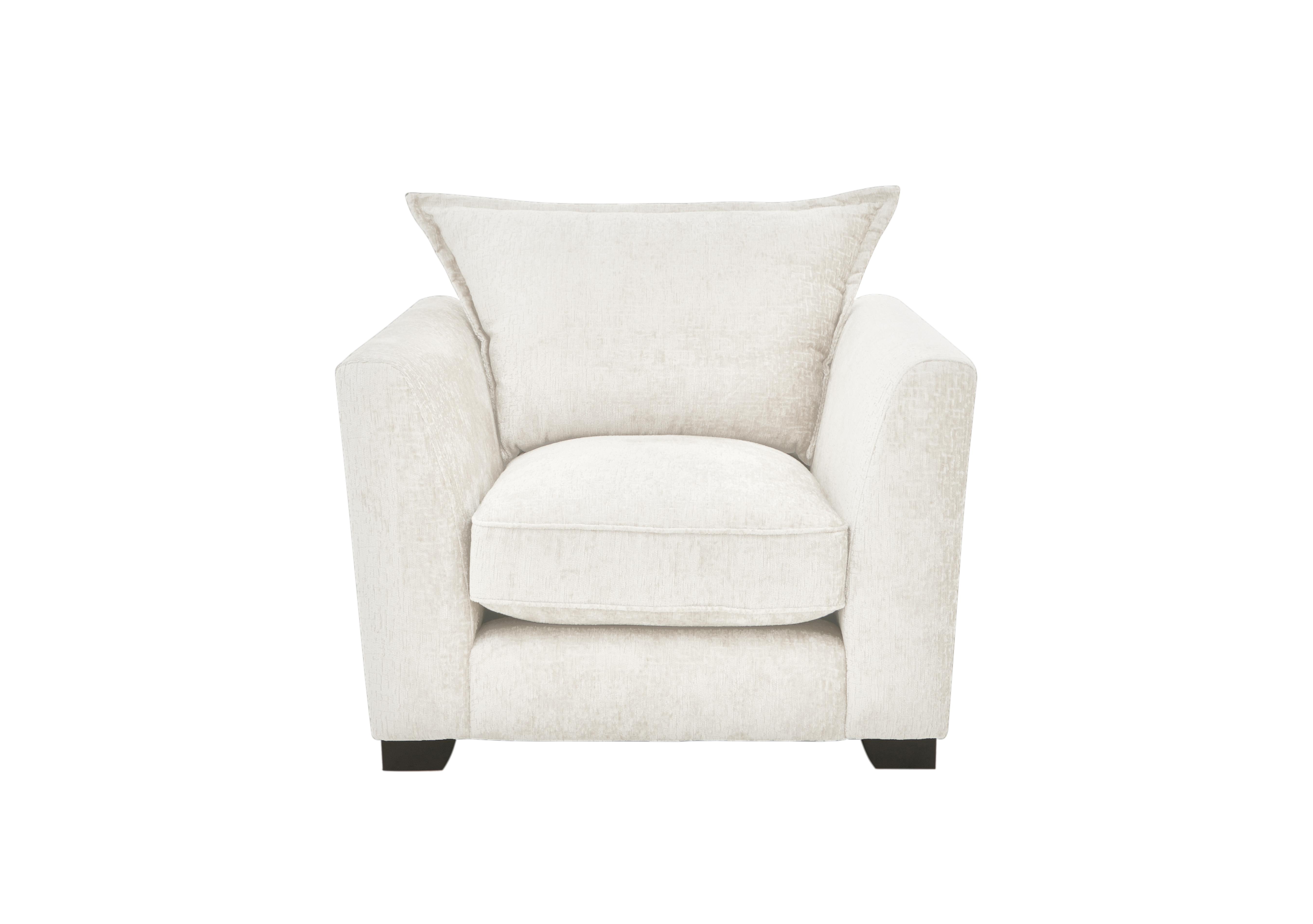 Boutique Lavish Fabric Armchair in Alexandra Ecru on Furniture Village