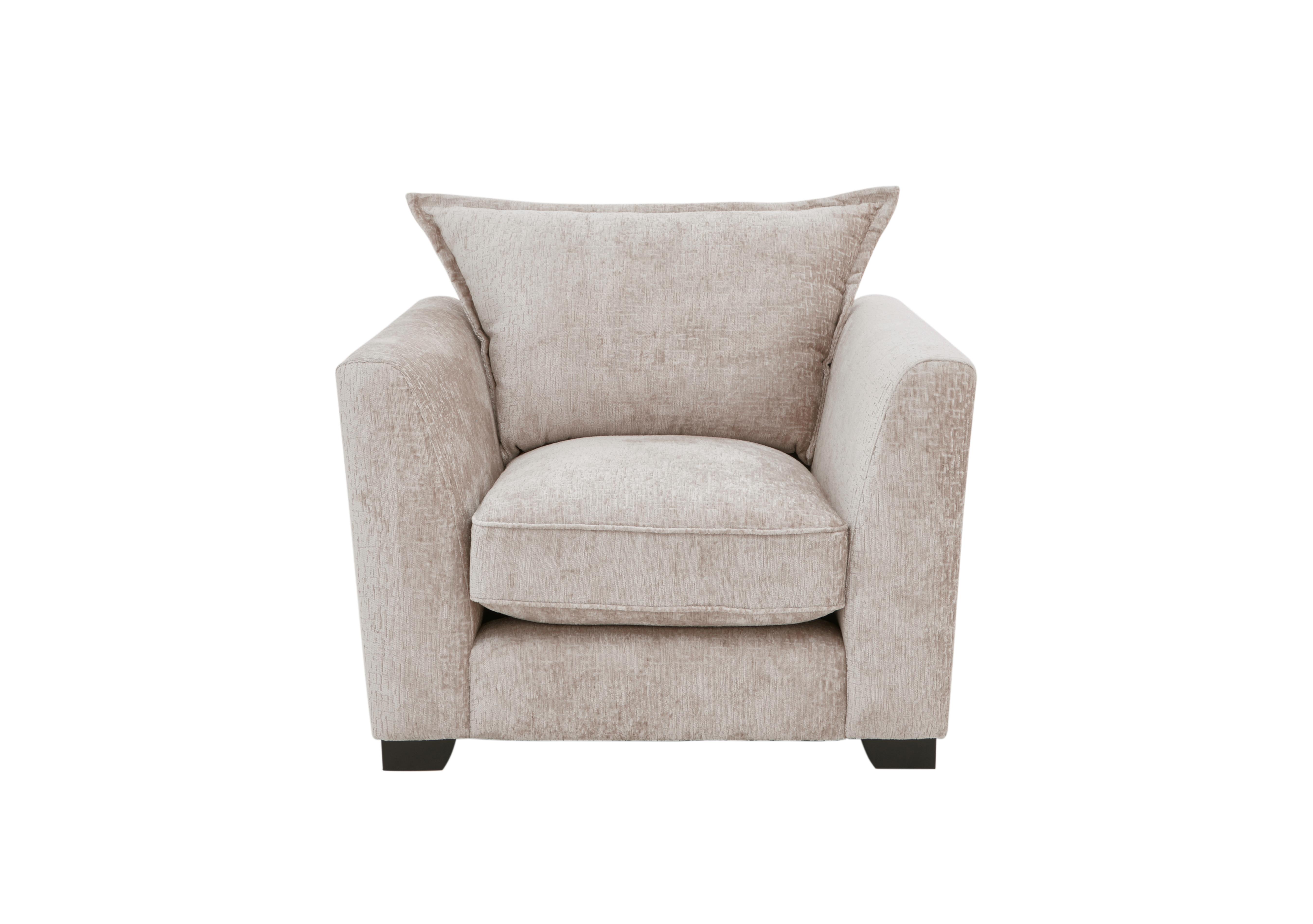 Boutique Lavish Fabric Armchair in Alexandra Natural on Furniture Village