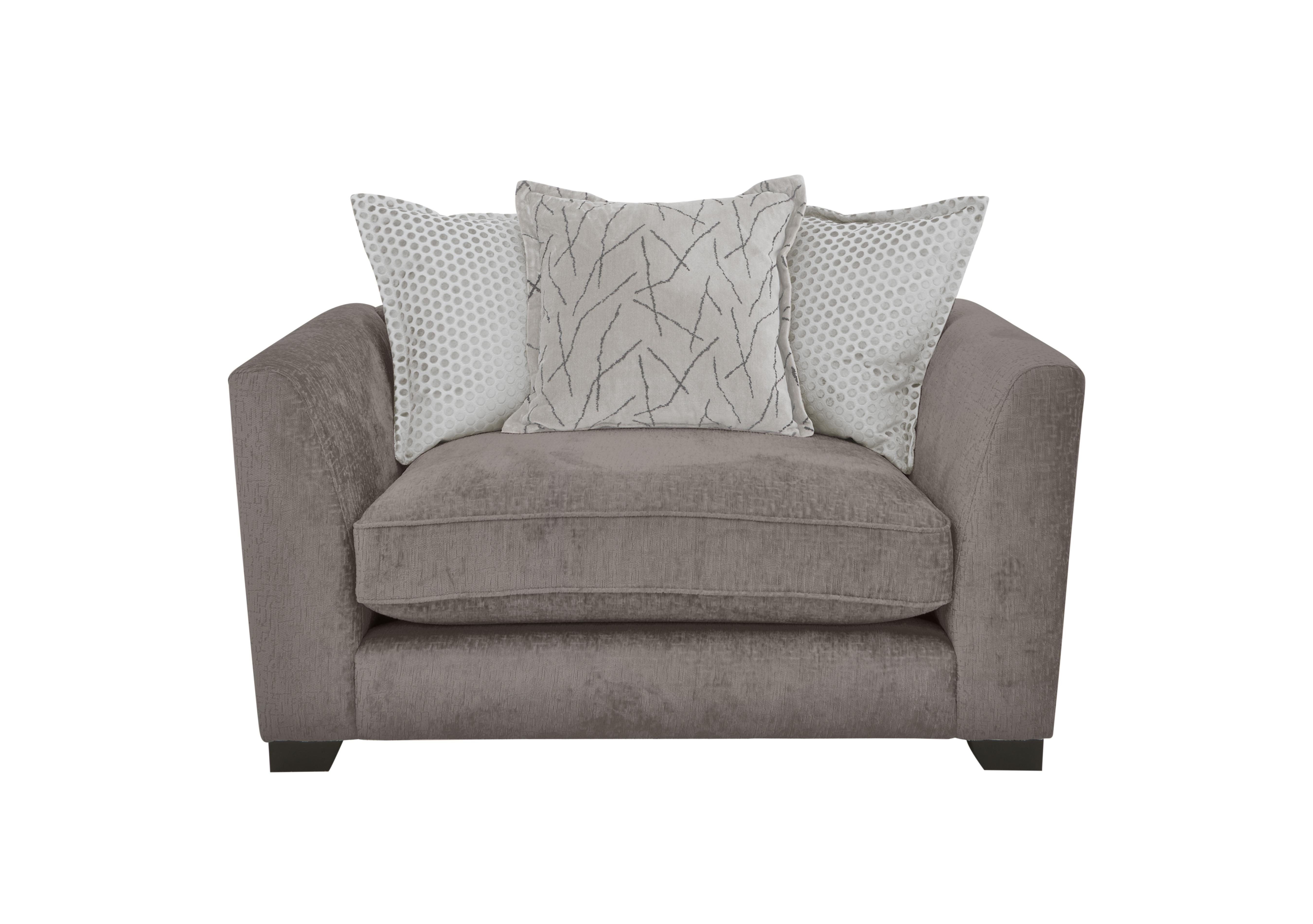 Boutique Lavish Fabric Scatter Back Snuggler in Alexandra Grey on Furniture Village