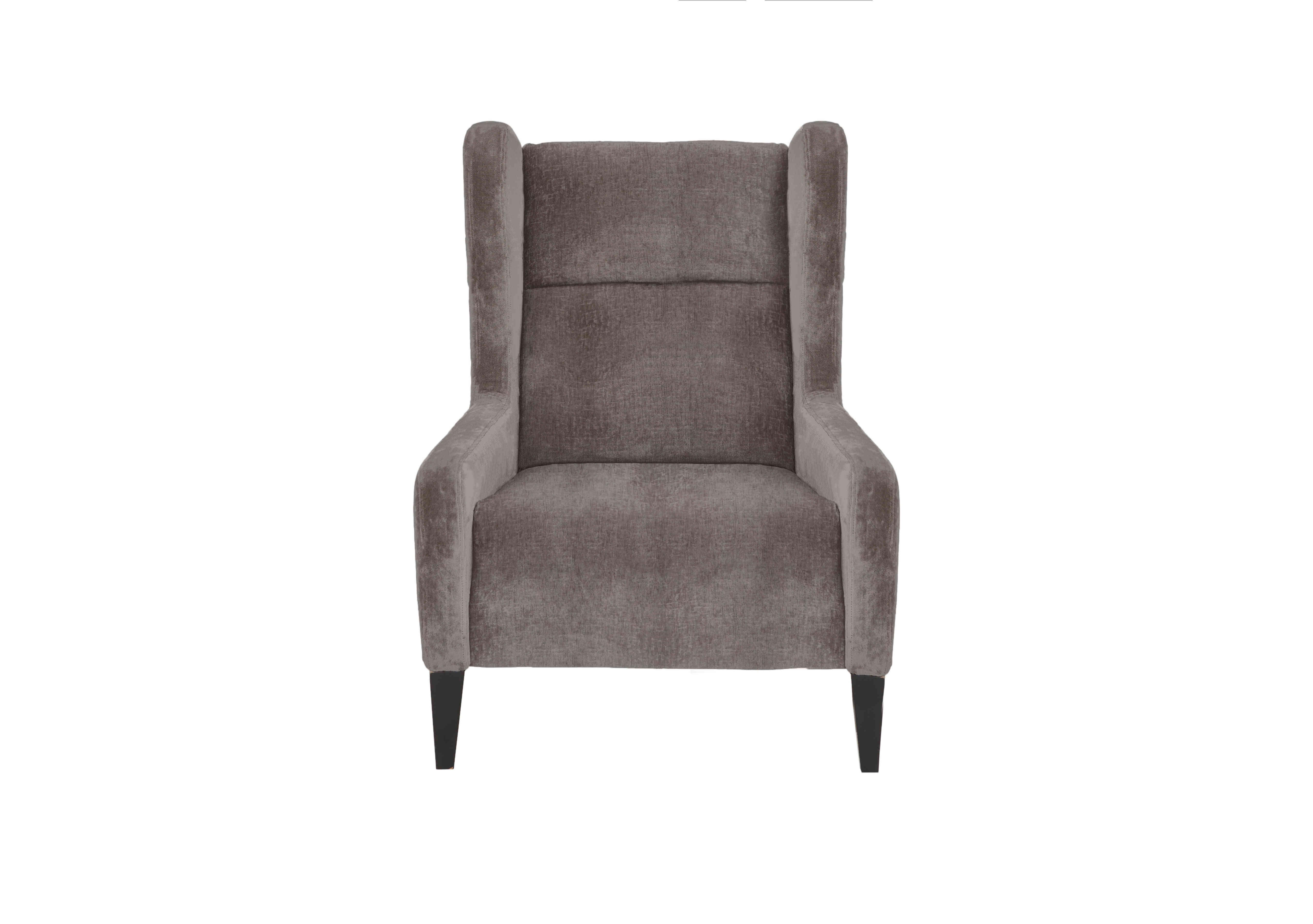 Boutique Lavish Fabric Wing Chair in Alexandra Grey on Furniture Village