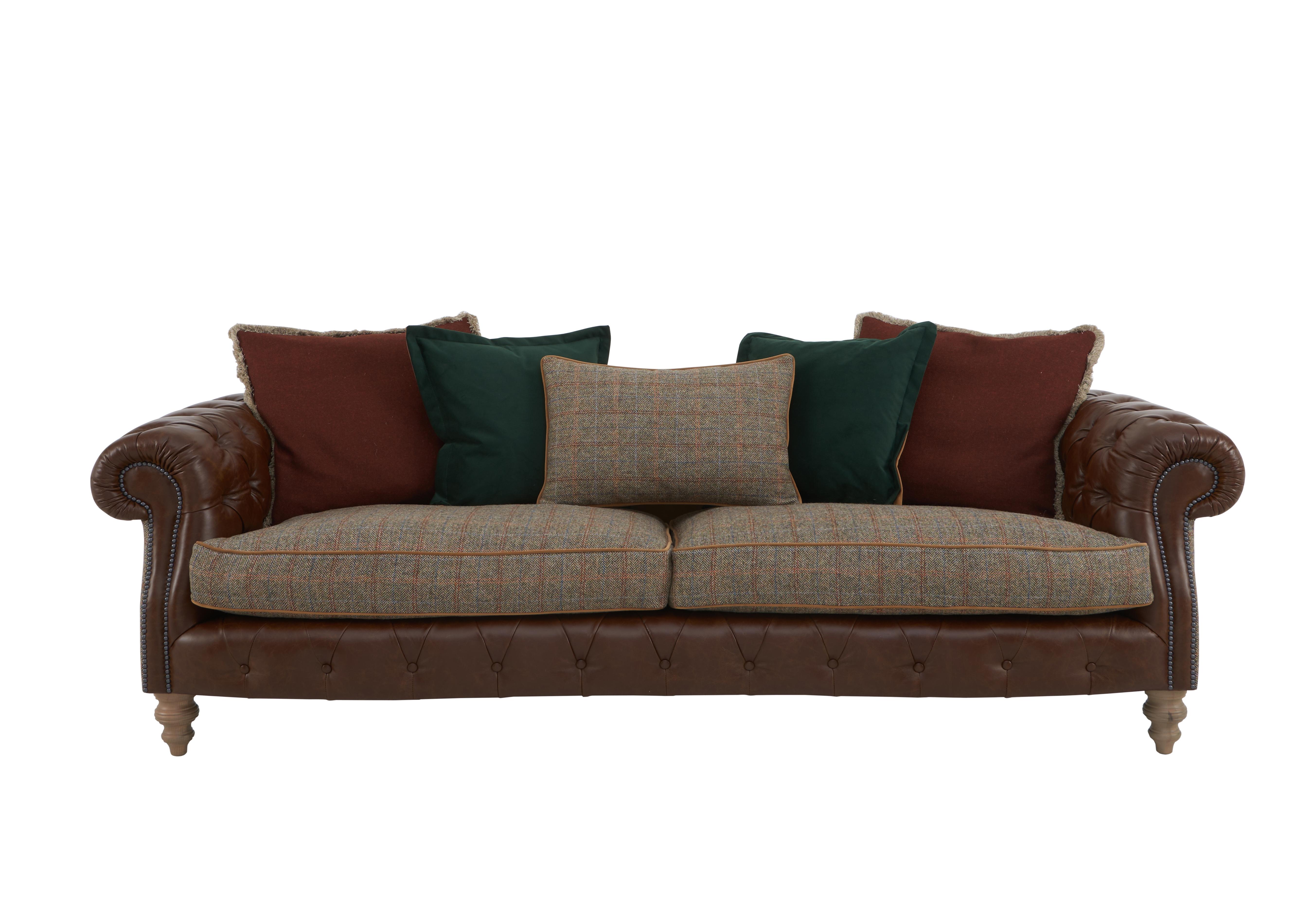 Balvenie 4 Seater Leather Scatterback Sofa in  on Furniture Village