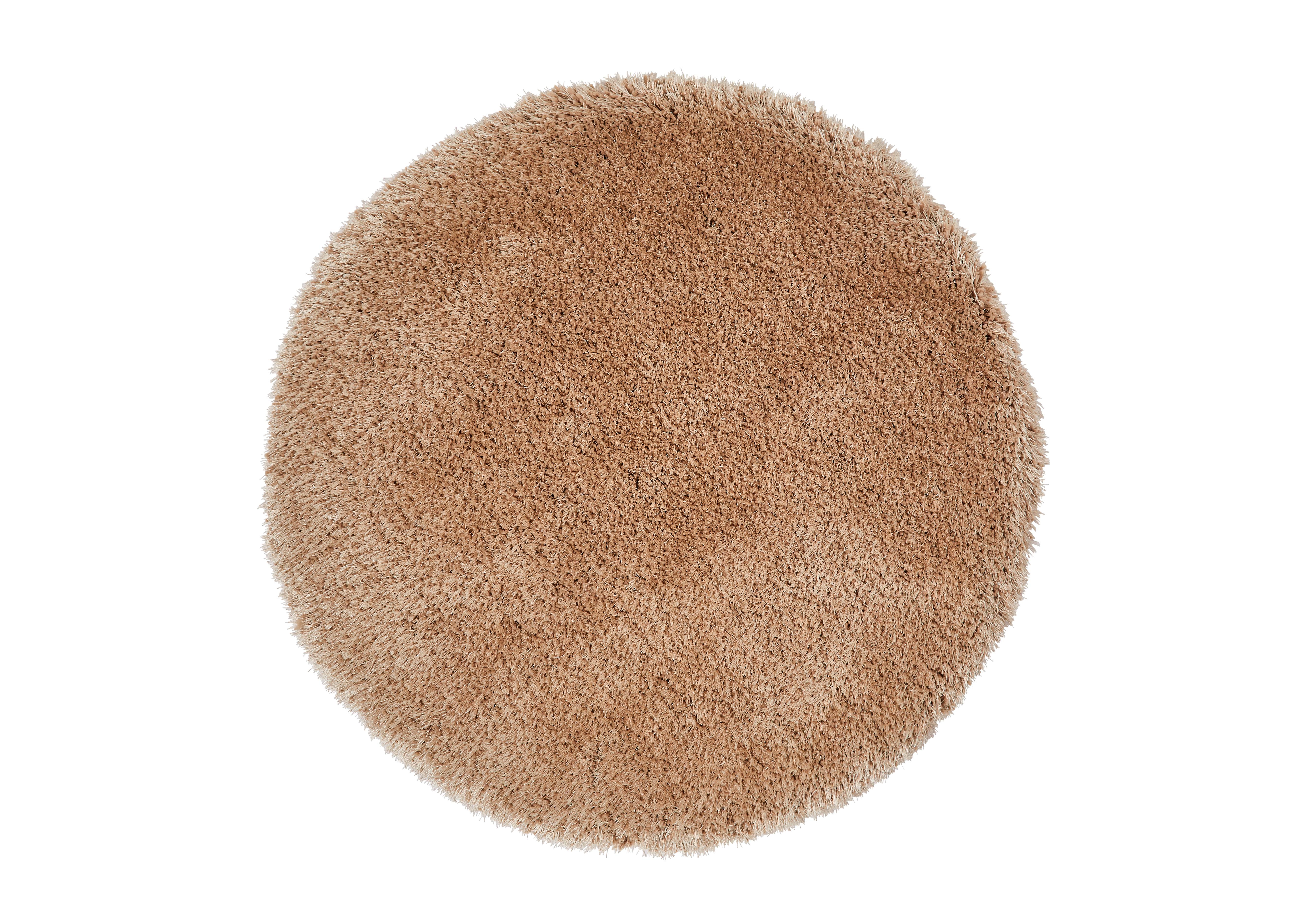 Mira Round Rug in Beige on Furniture Village