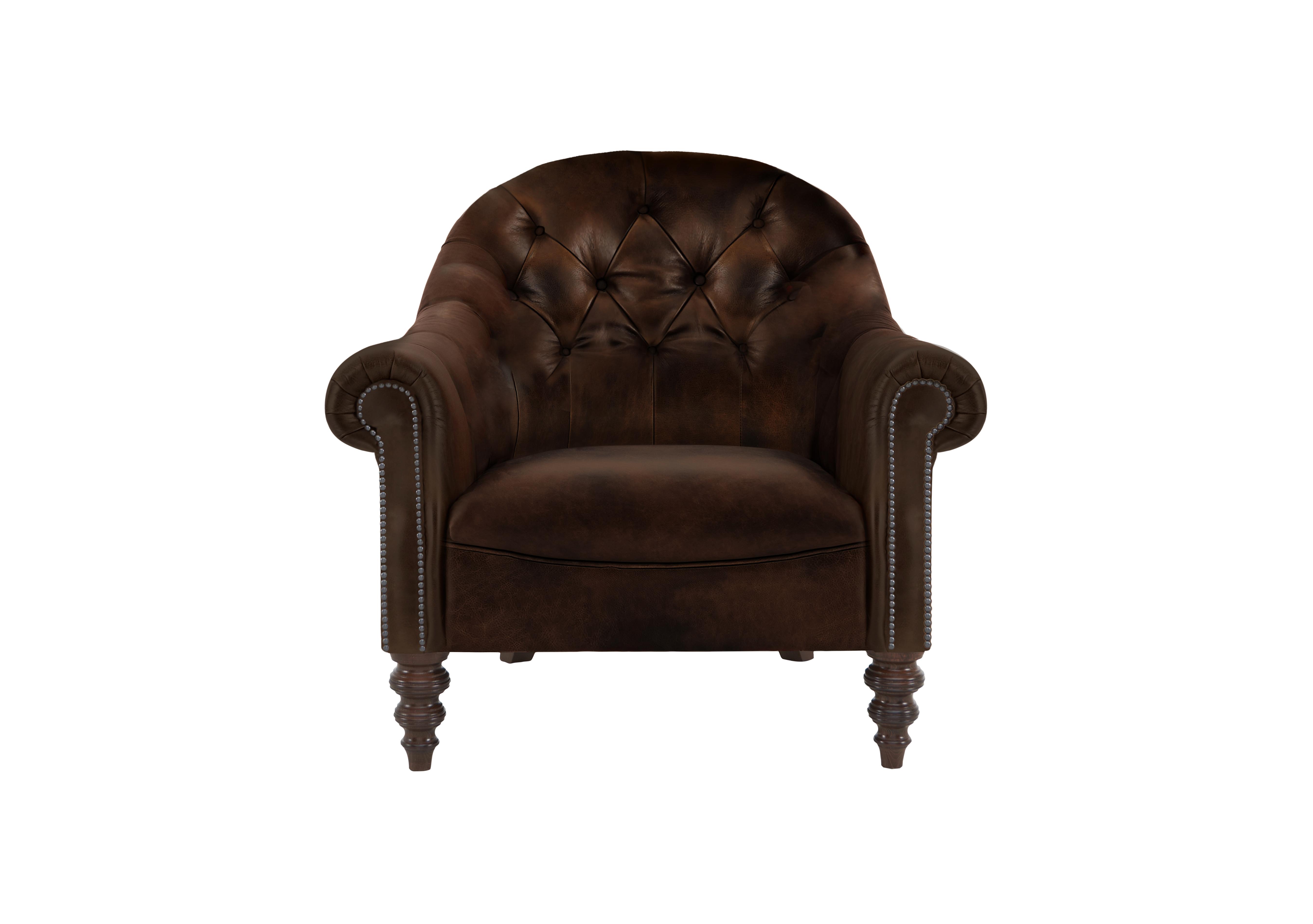 Talisker Leather Button Armchair in  on Furniture Village