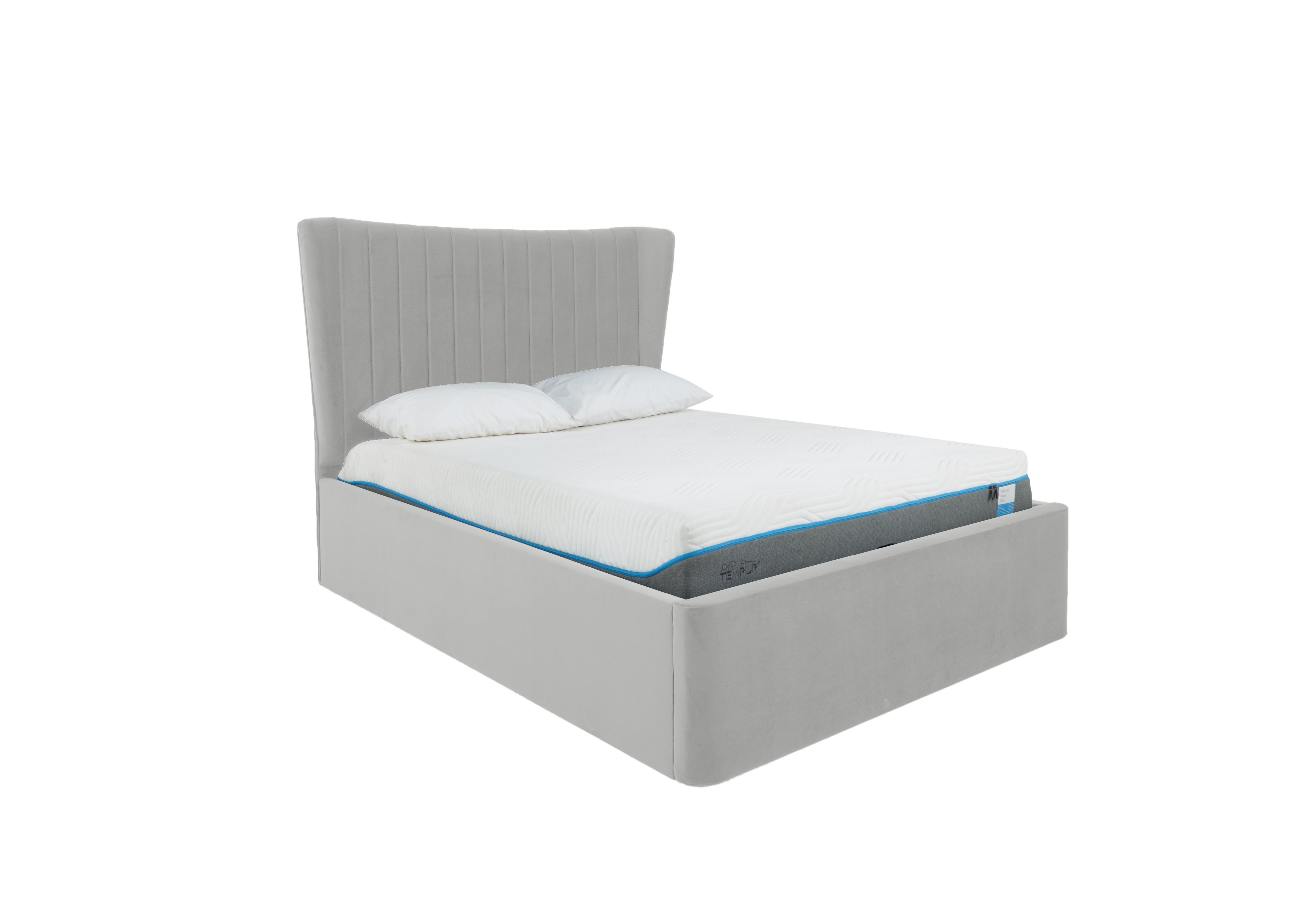 Roman Bed Frame in Velvet Silver on Furniture Village