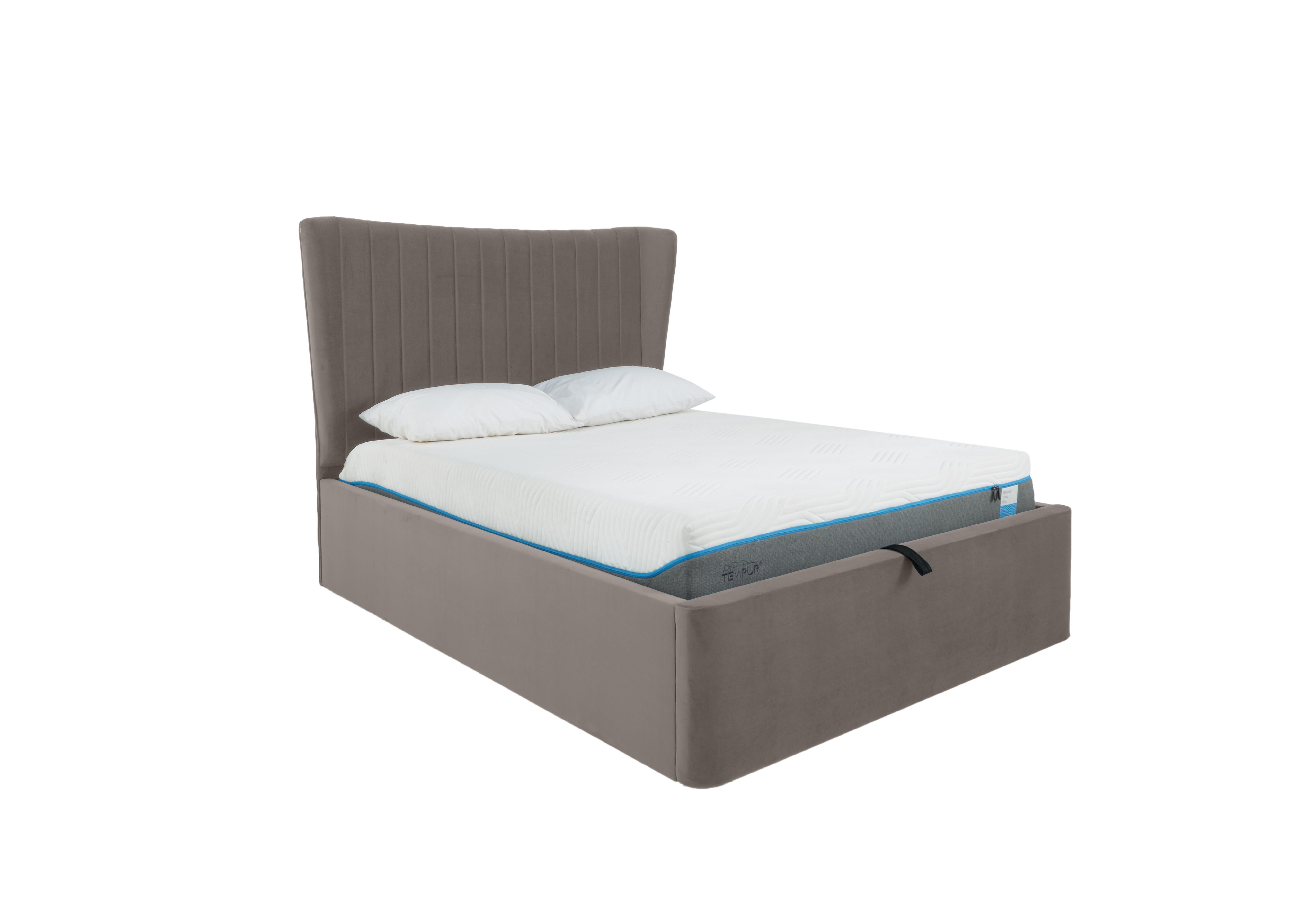 Roman Ottoman Bed Frame in Sanderson Potters Clay on Furniture Village