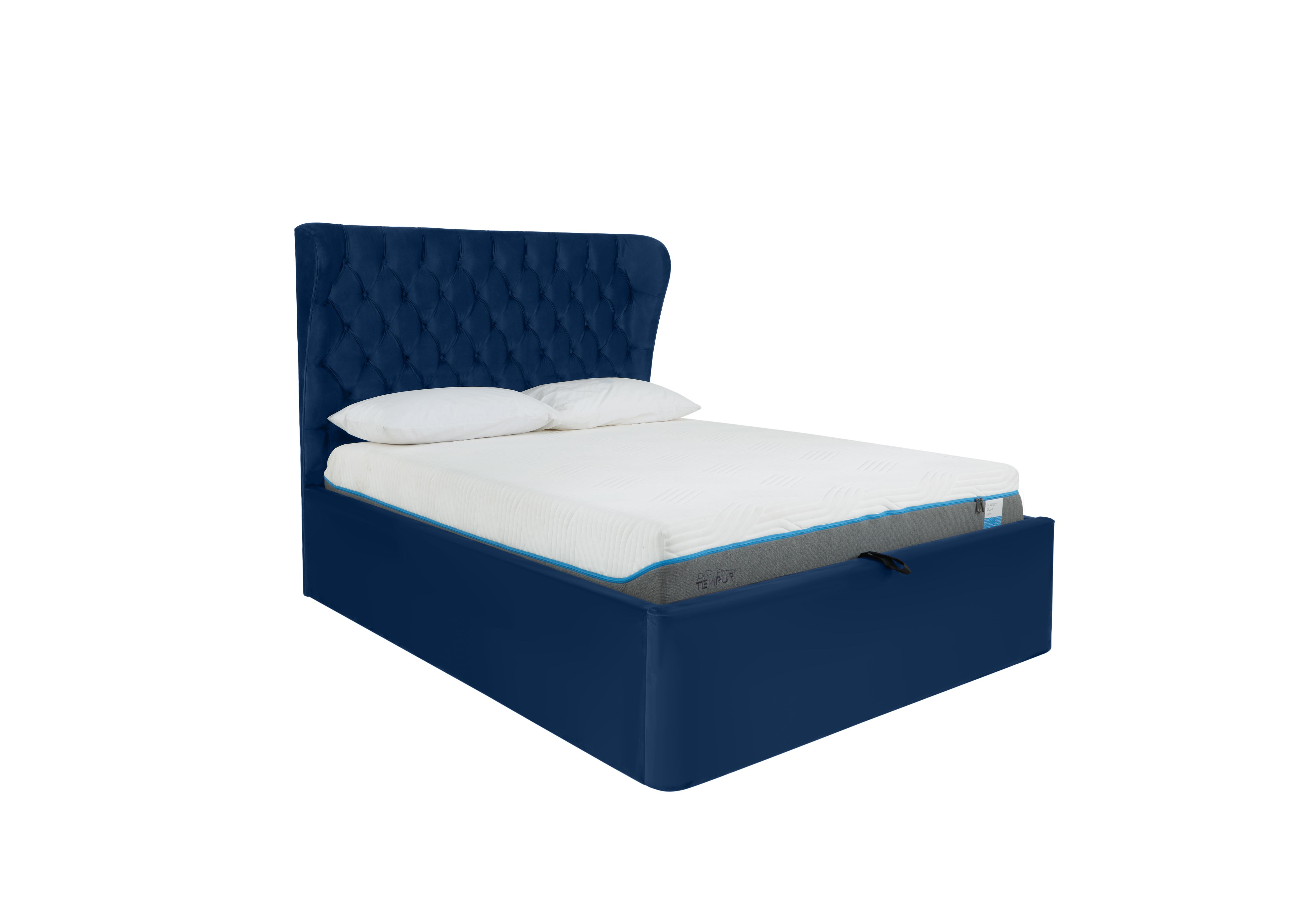 Kendall Ottoman Bed Frame in Velvet Navy on Furniture Village