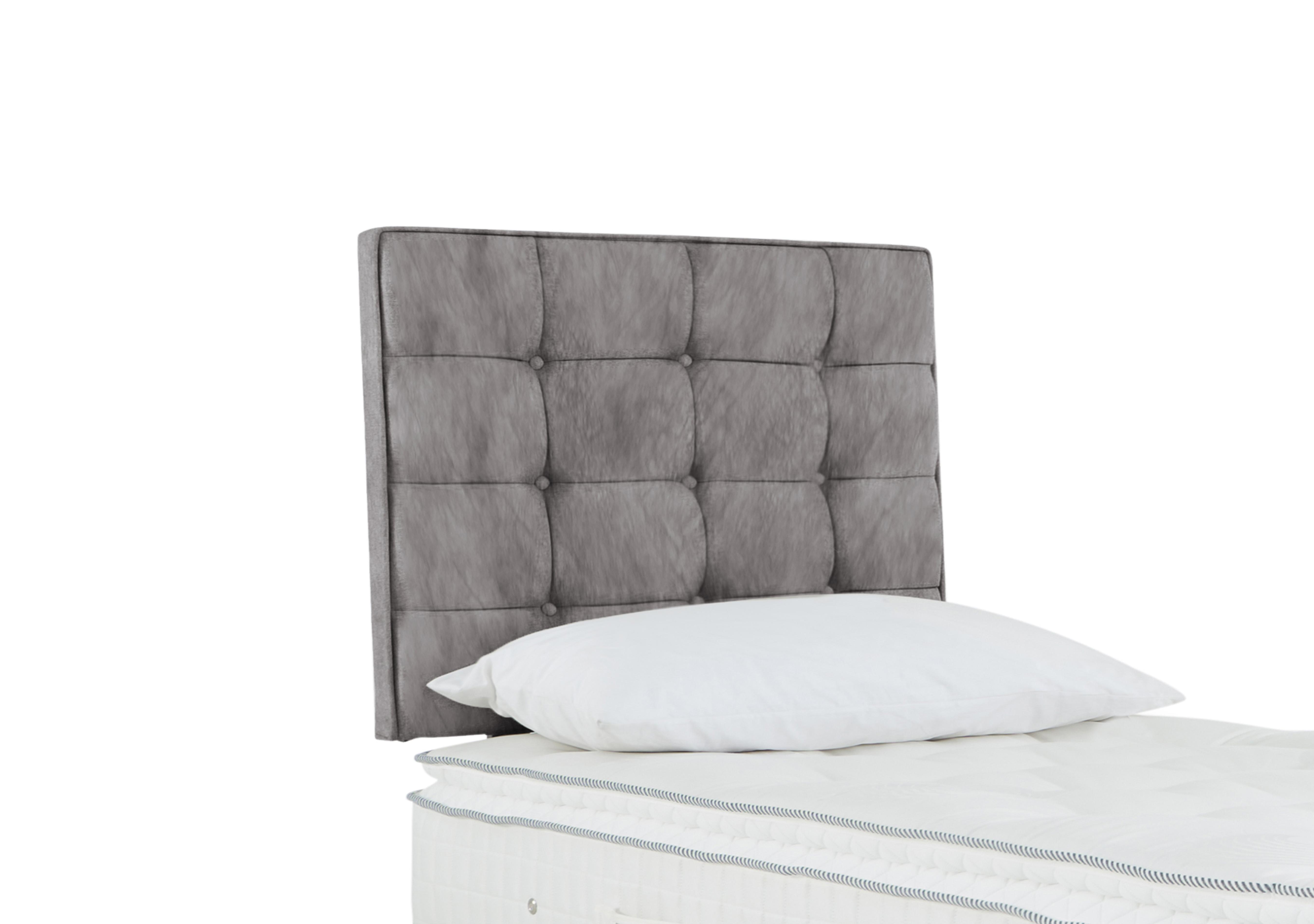 Bowmore Strutted Headboard in Dapple Silver on Furniture Village