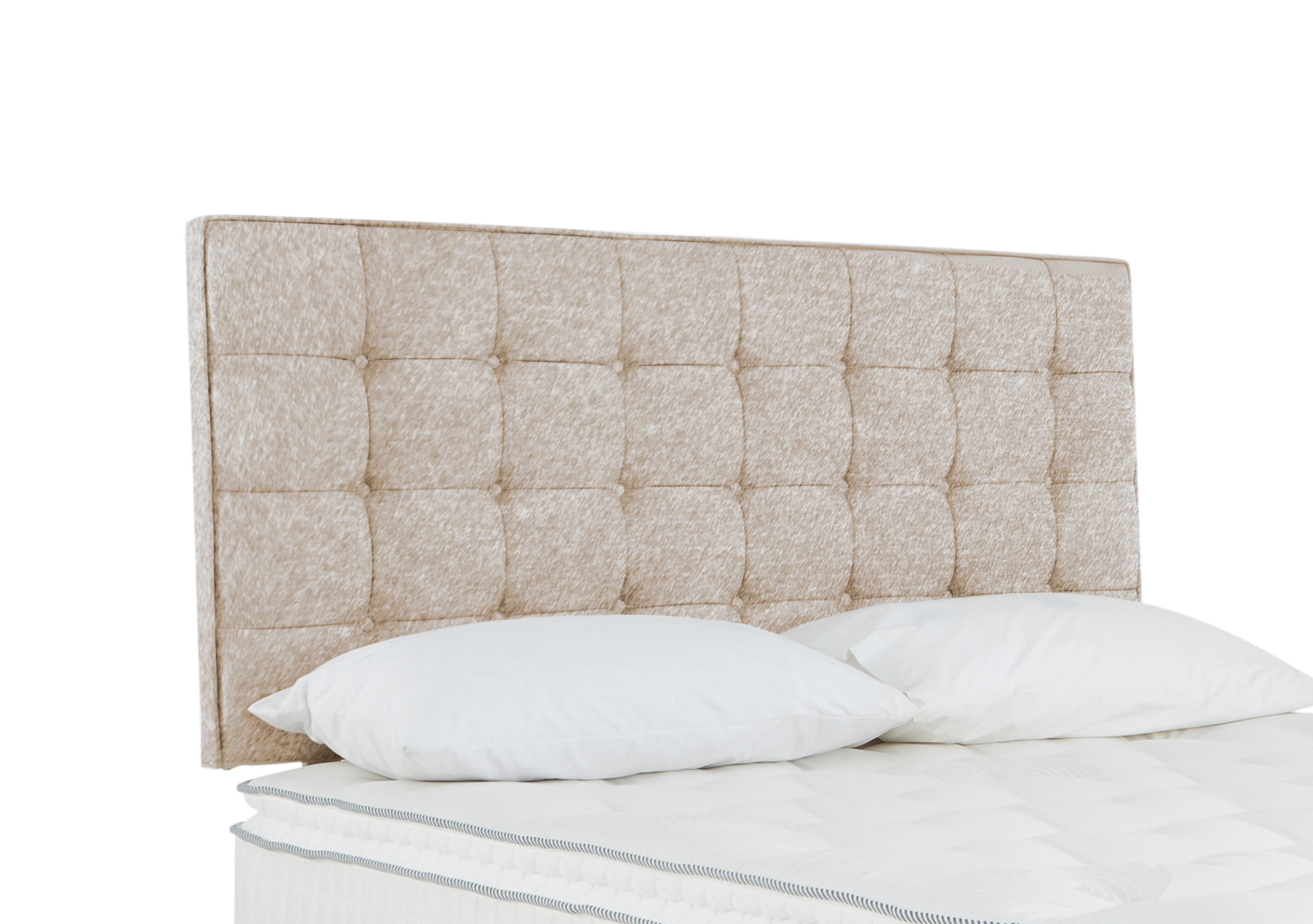 Bowmore Strutted Headboard in Tweed 900 Cream on Furniture Village