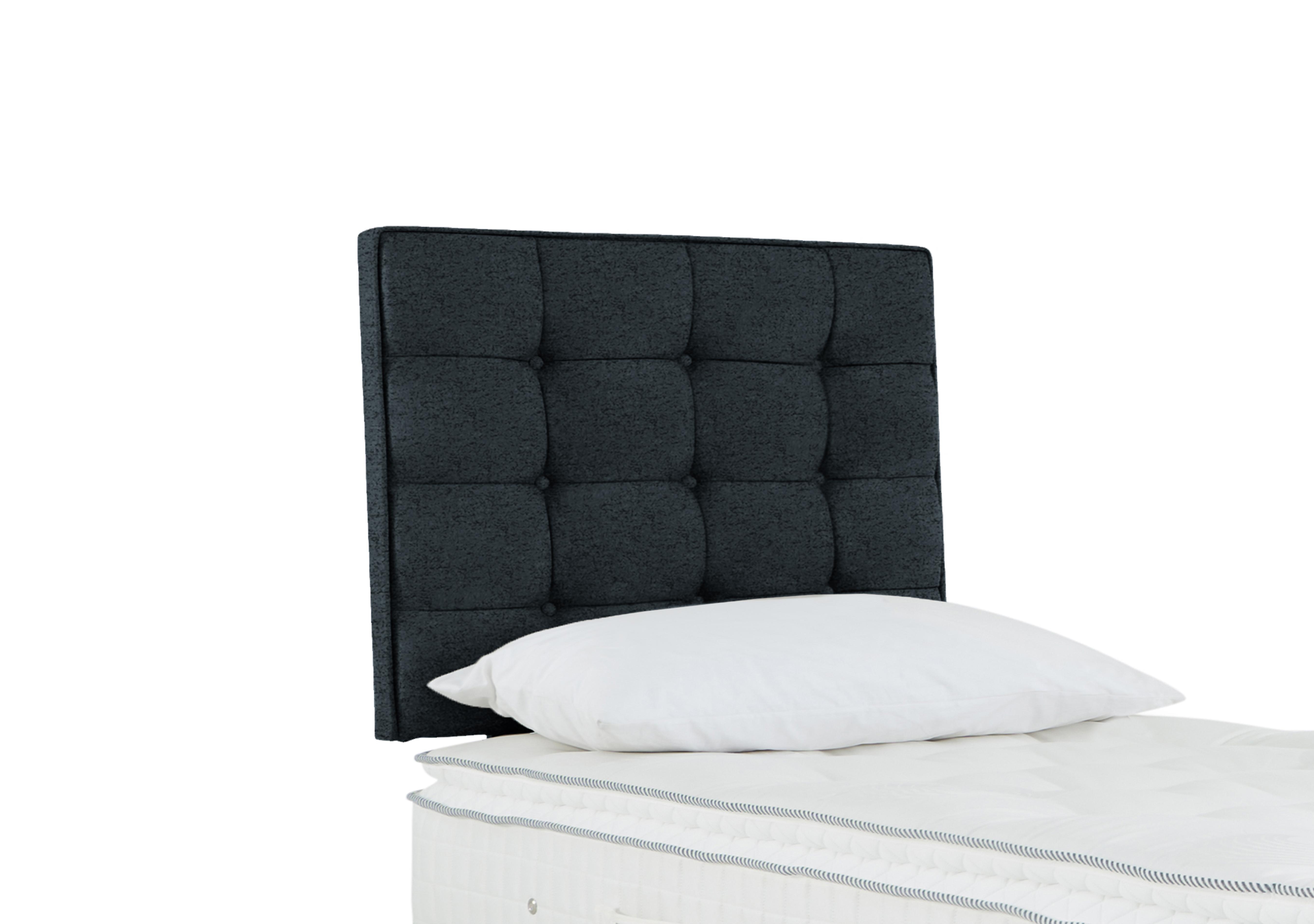 Bowmore Strutted Headboard in Weave Noir on Furniture Village