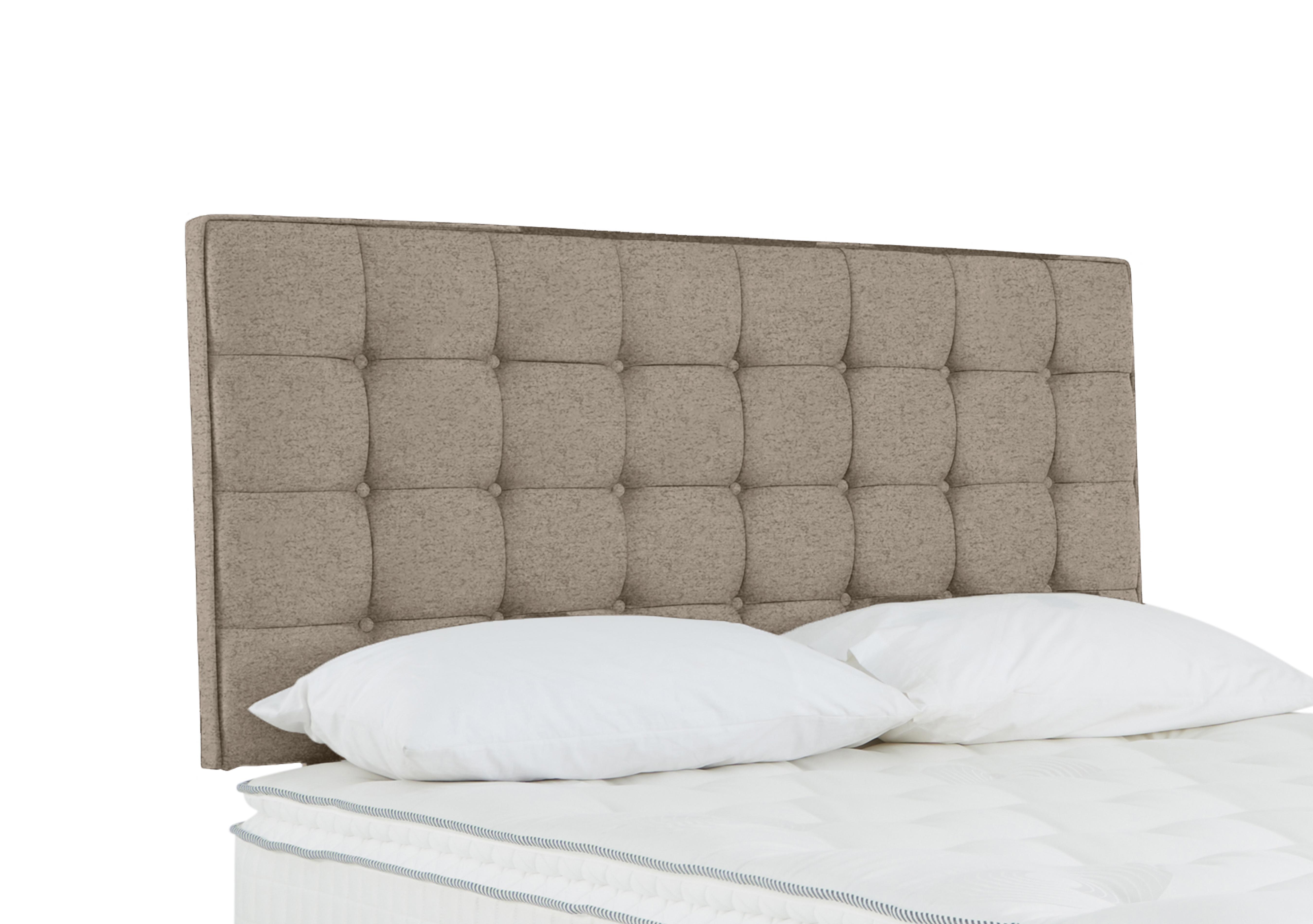Bowmore Floor Standing Headboard in Weave Wheat on Furniture Village