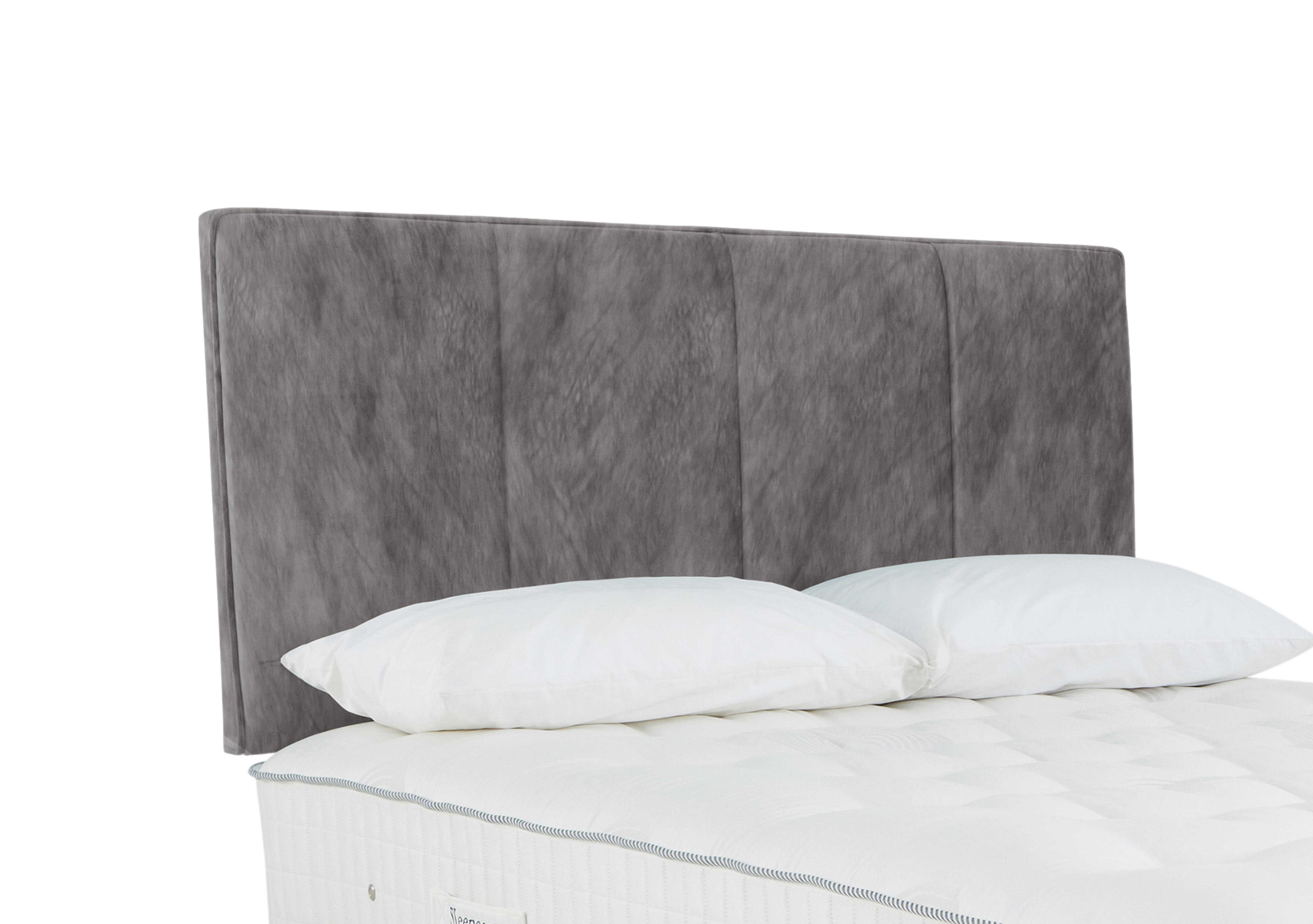 Haig Strutted Headboard in Dapple Silver on Furniture Village