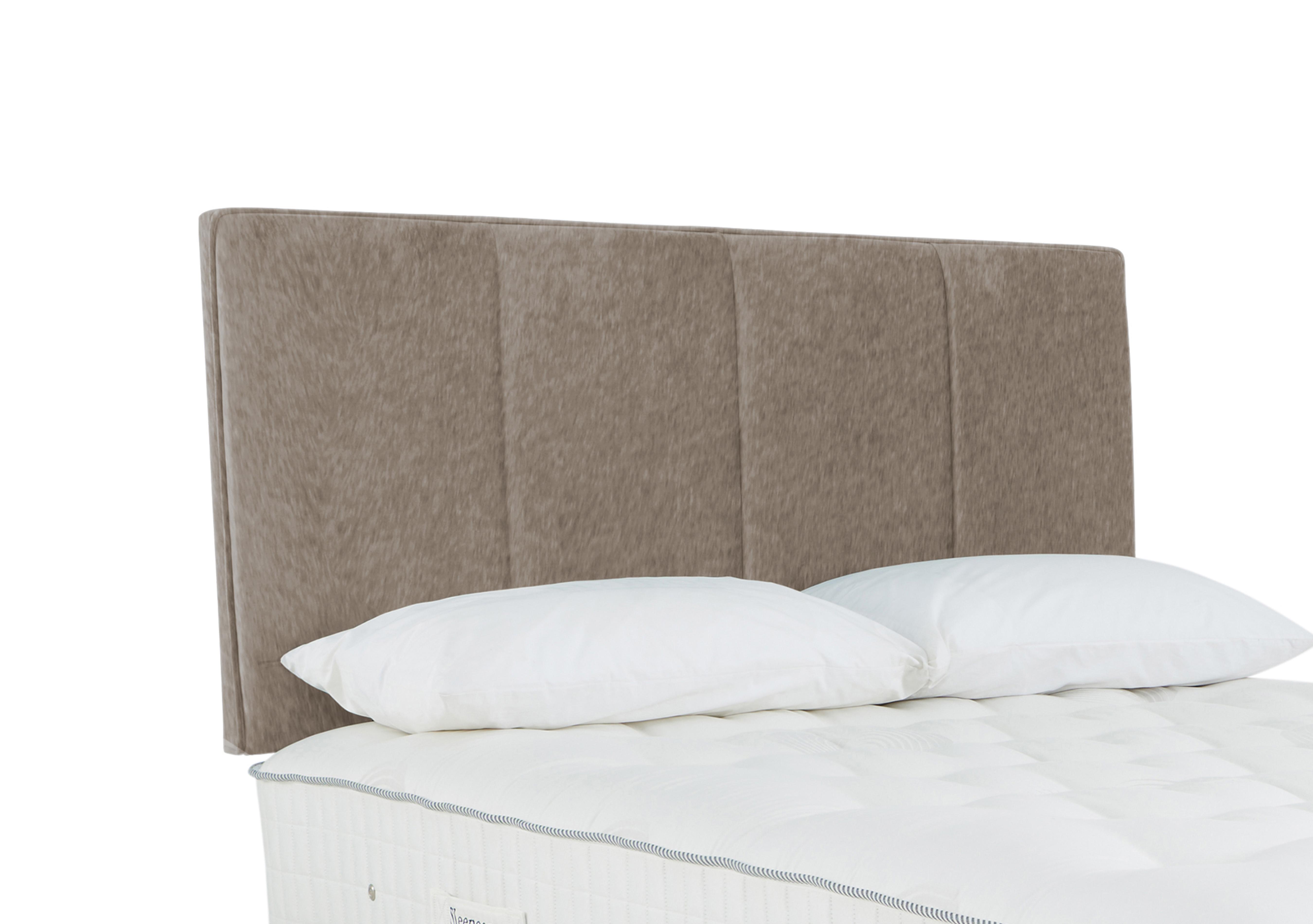 Haig Strutted Headboard in Joshua Latte on Furniture Village