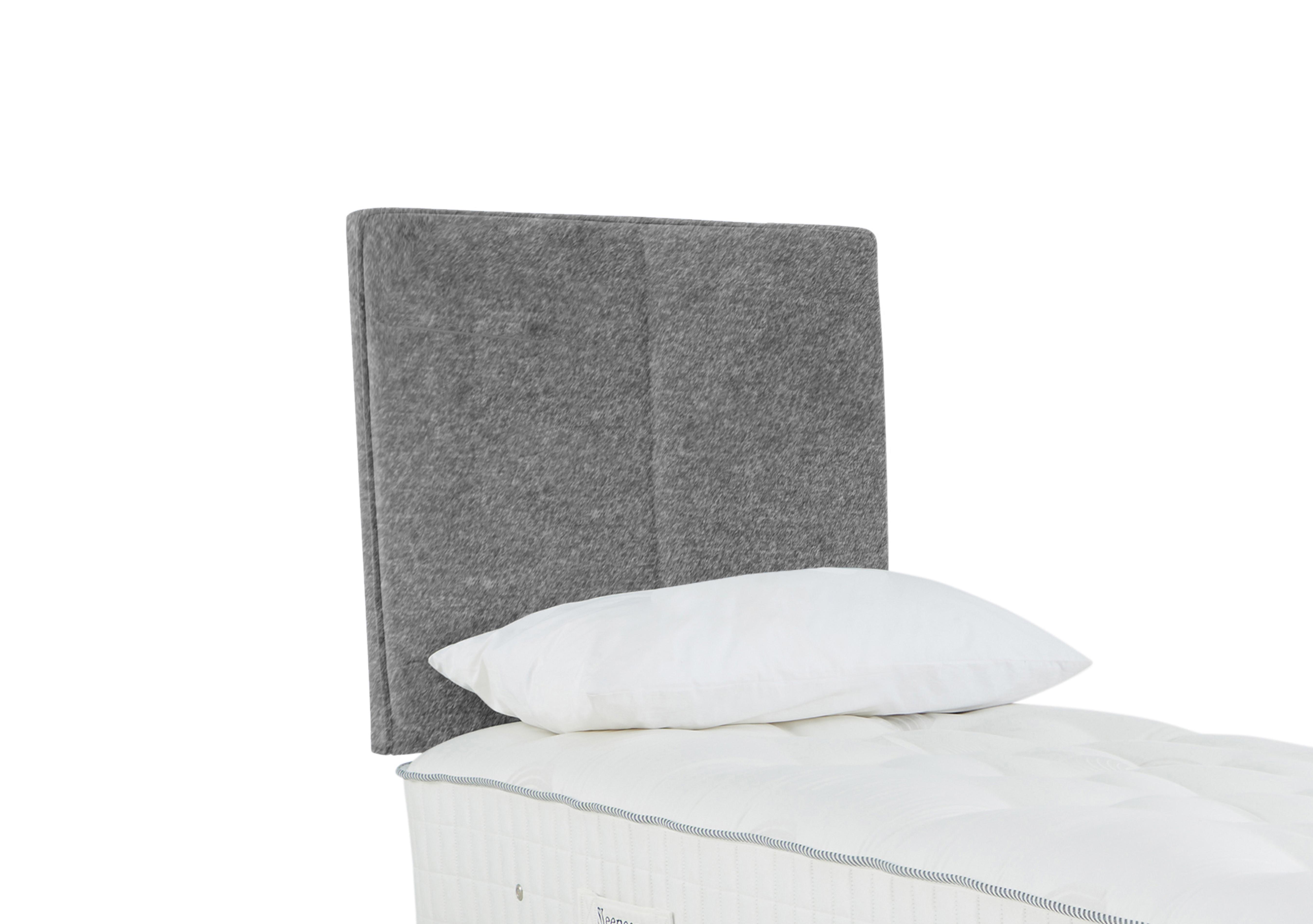 Haig Strutted Headboard in Tweed 803 Grey on Furniture Village
