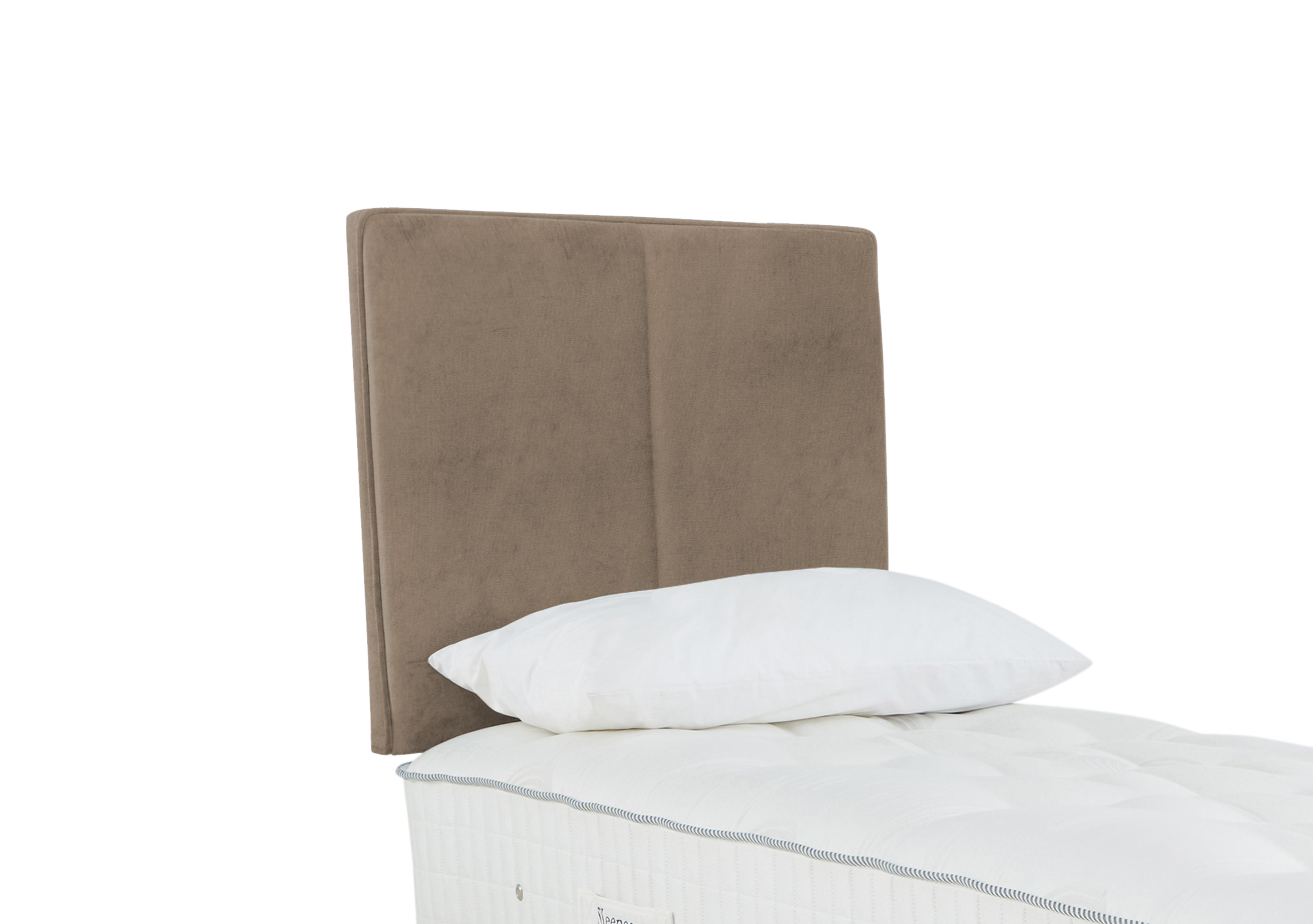 Haig Floor Standing Headboard in Plush Beige on Furniture Village