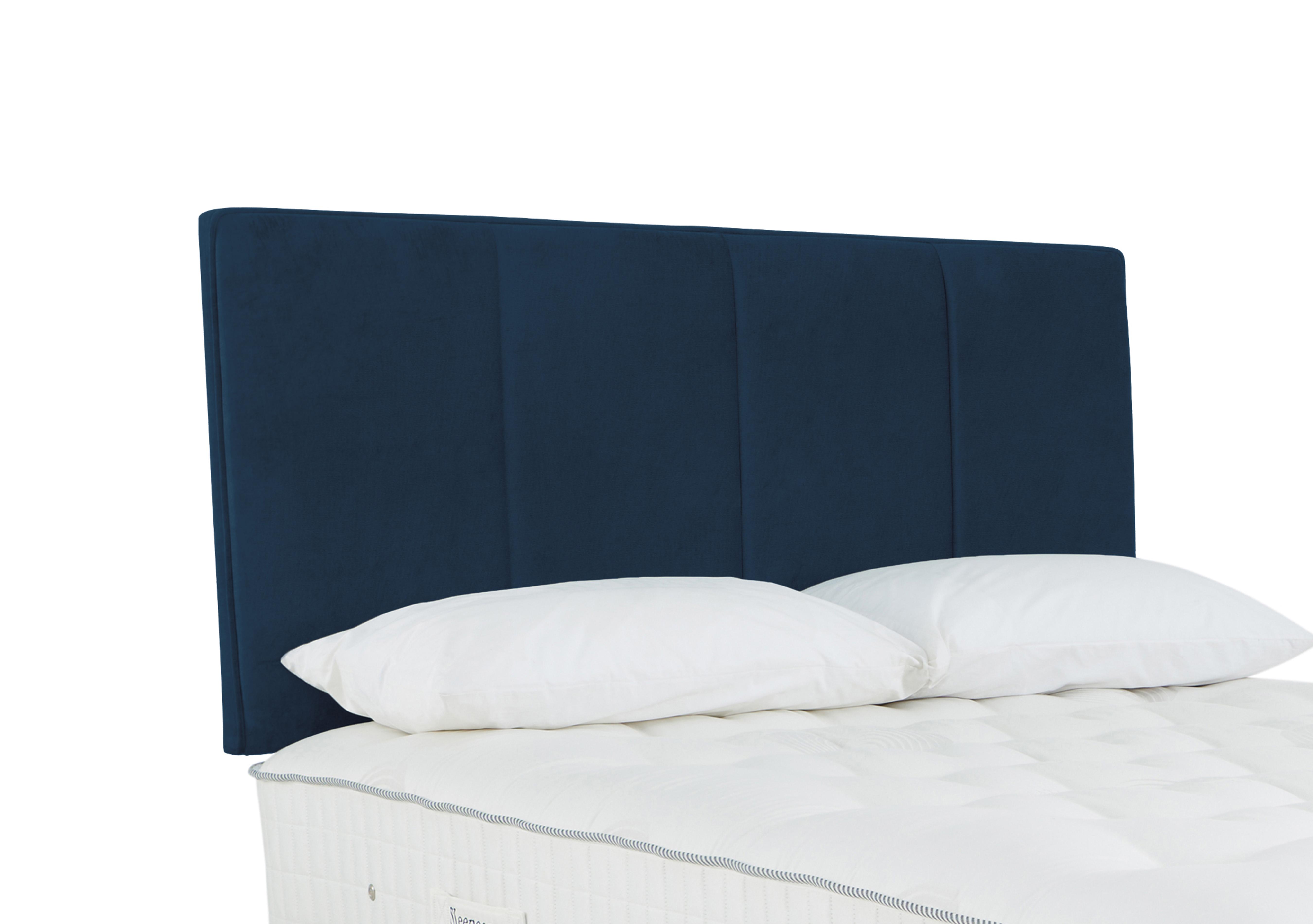 Haig Floor Standing Headboard in Plush Navy on Furniture Village