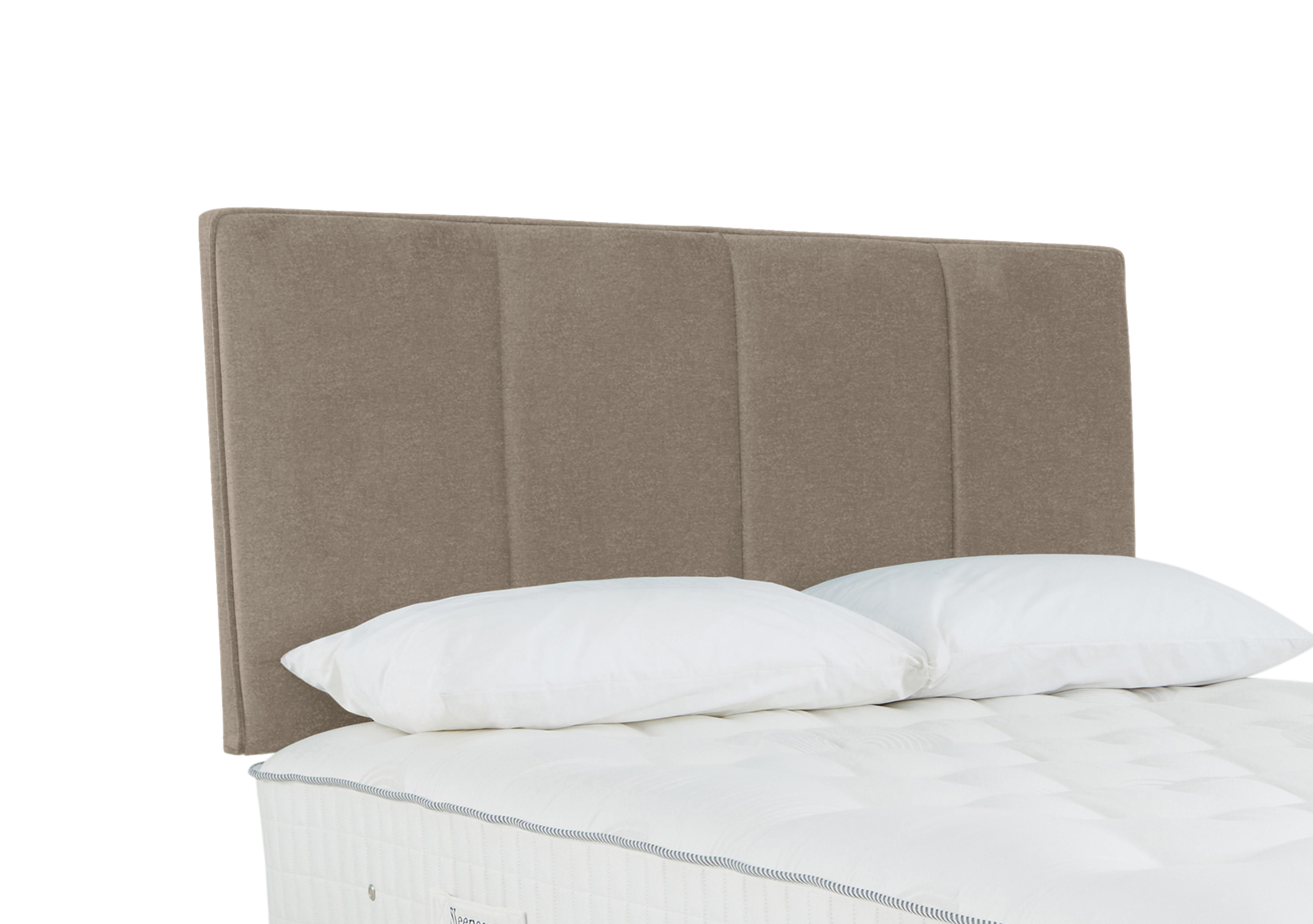 Haig Floor Standing Headboard in Weave Wheat on Furniture Village