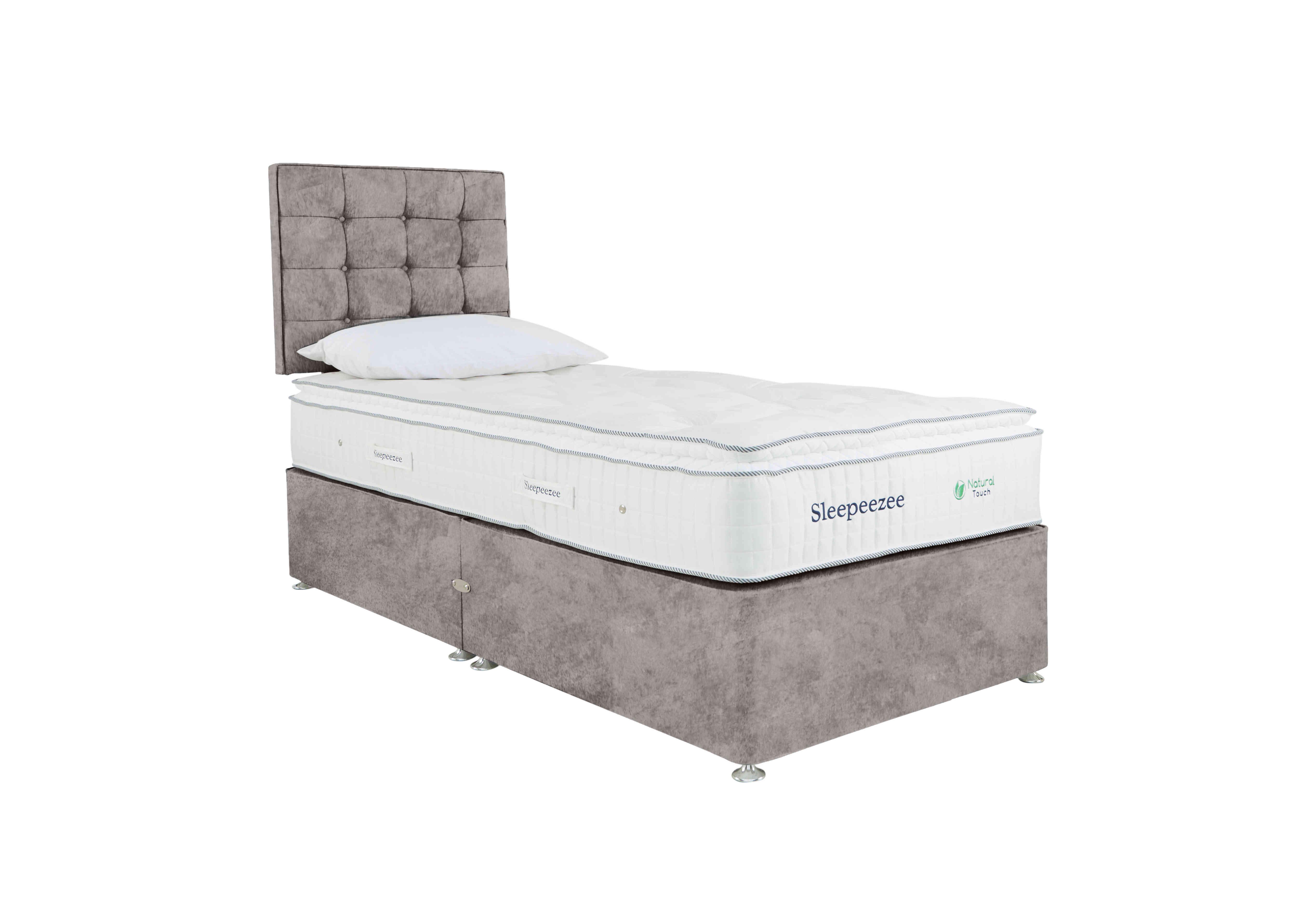 Natural Touch 2000 Pillowtop Divan Set in Daytona Silver on Furniture Village