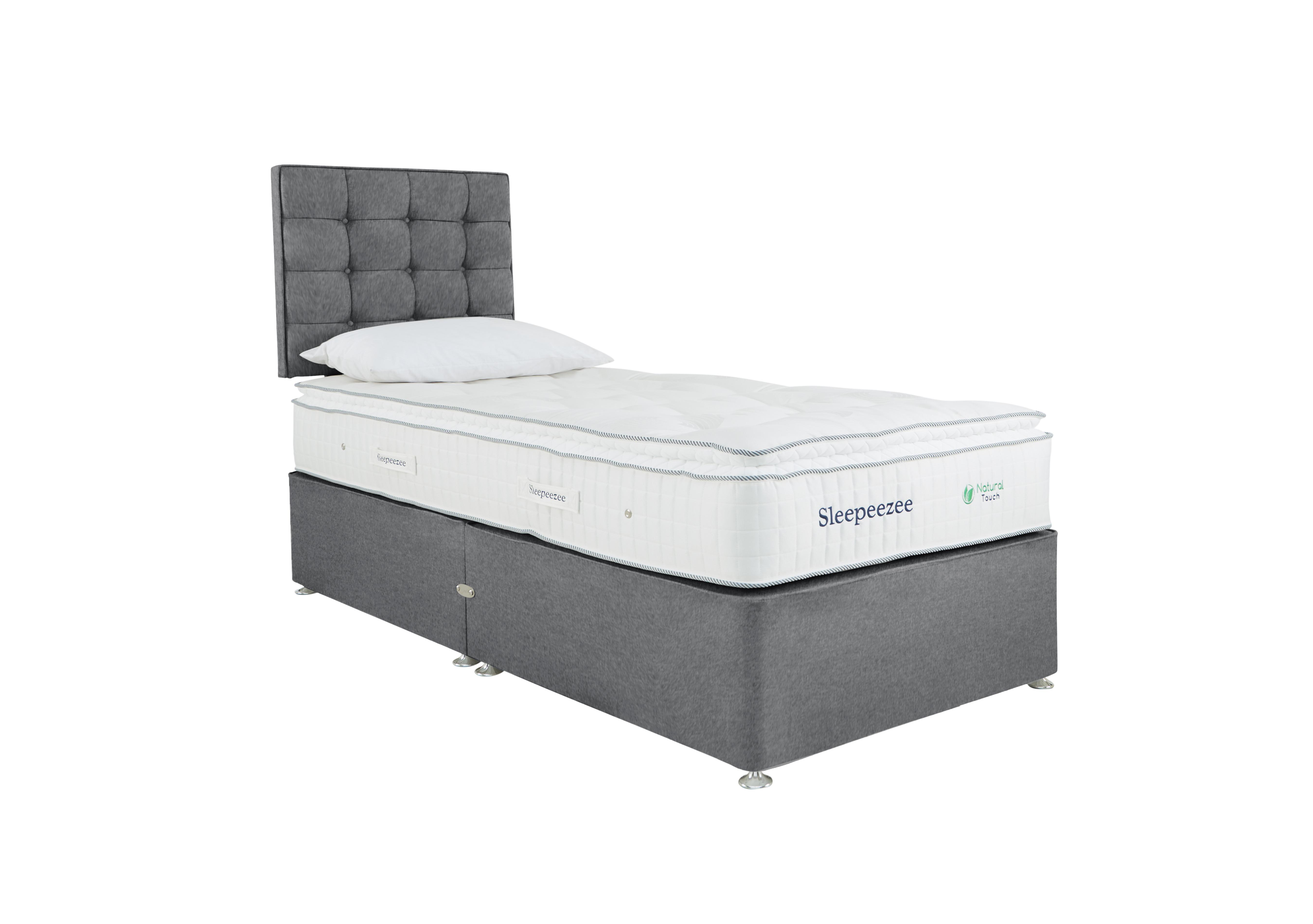 Natural Touch 2000 Pillowtop Divan Set in Joshua Grey on Furniture Village