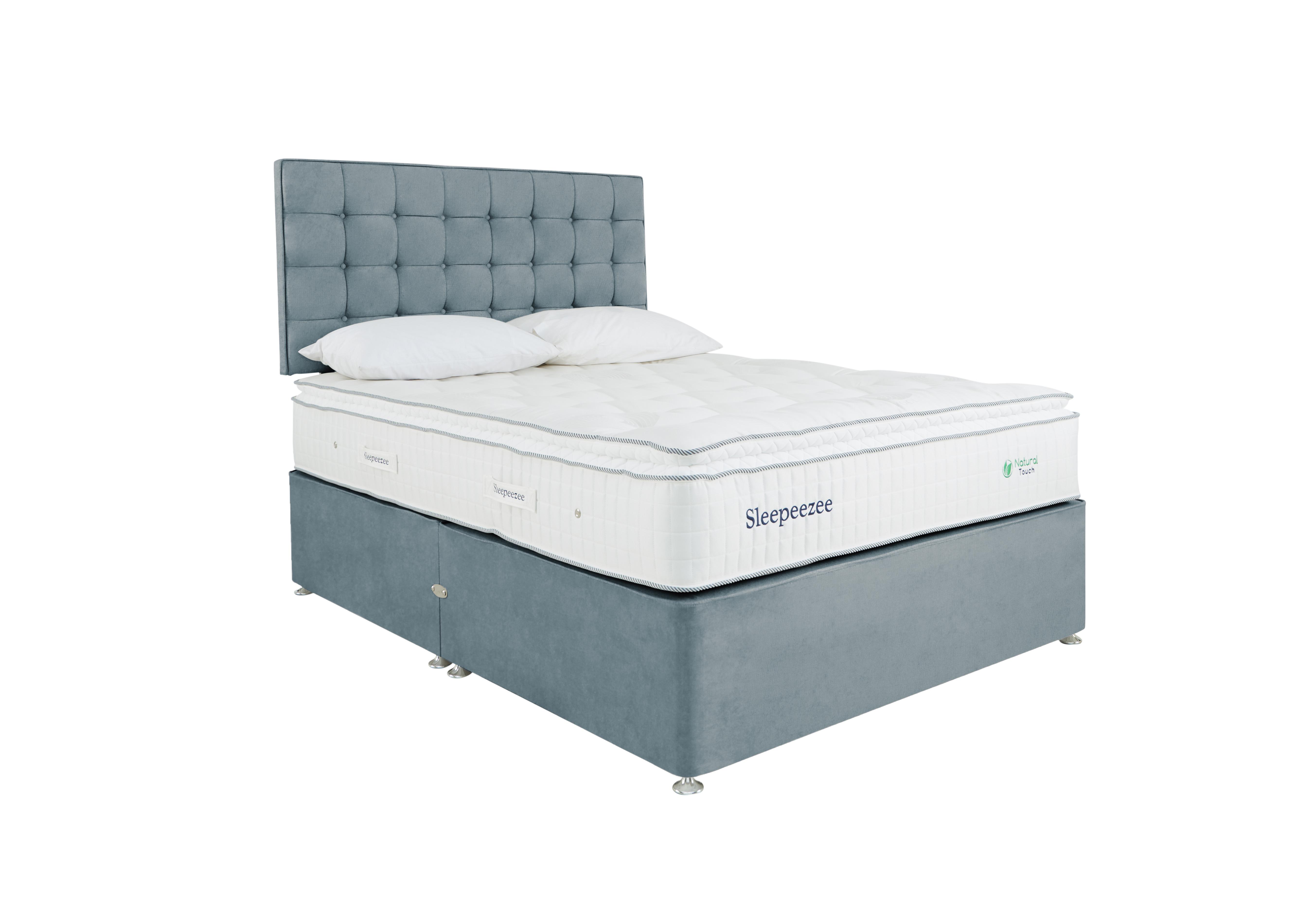 Natural Touch 2000 Pillowtop Divan Set in Plush Light Blue on Furniture Village